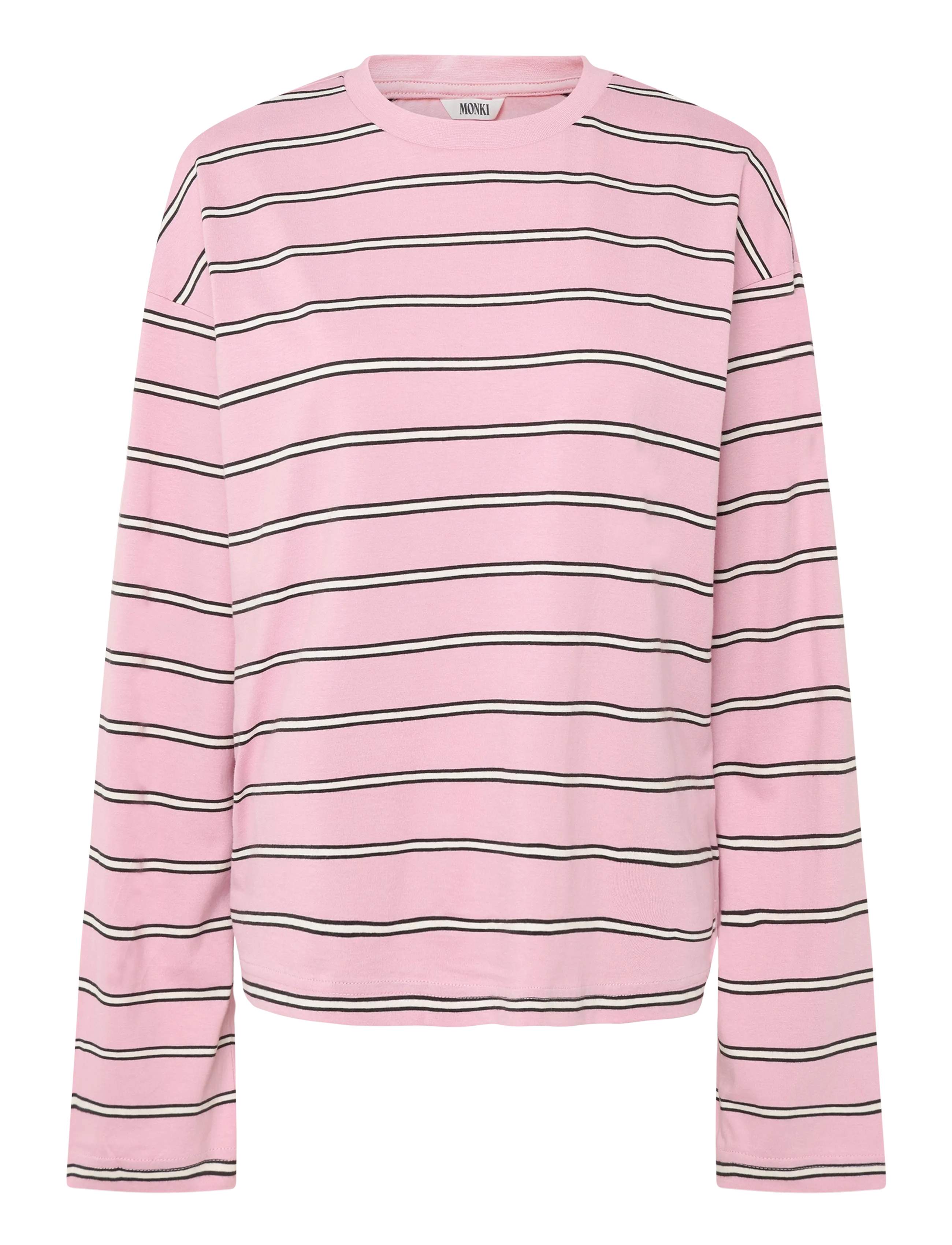 Monki Long-Sleeved Cotton T-Shirt, S, T-shirts & Oberteile, Rosa - Long-sleeved, Frauen