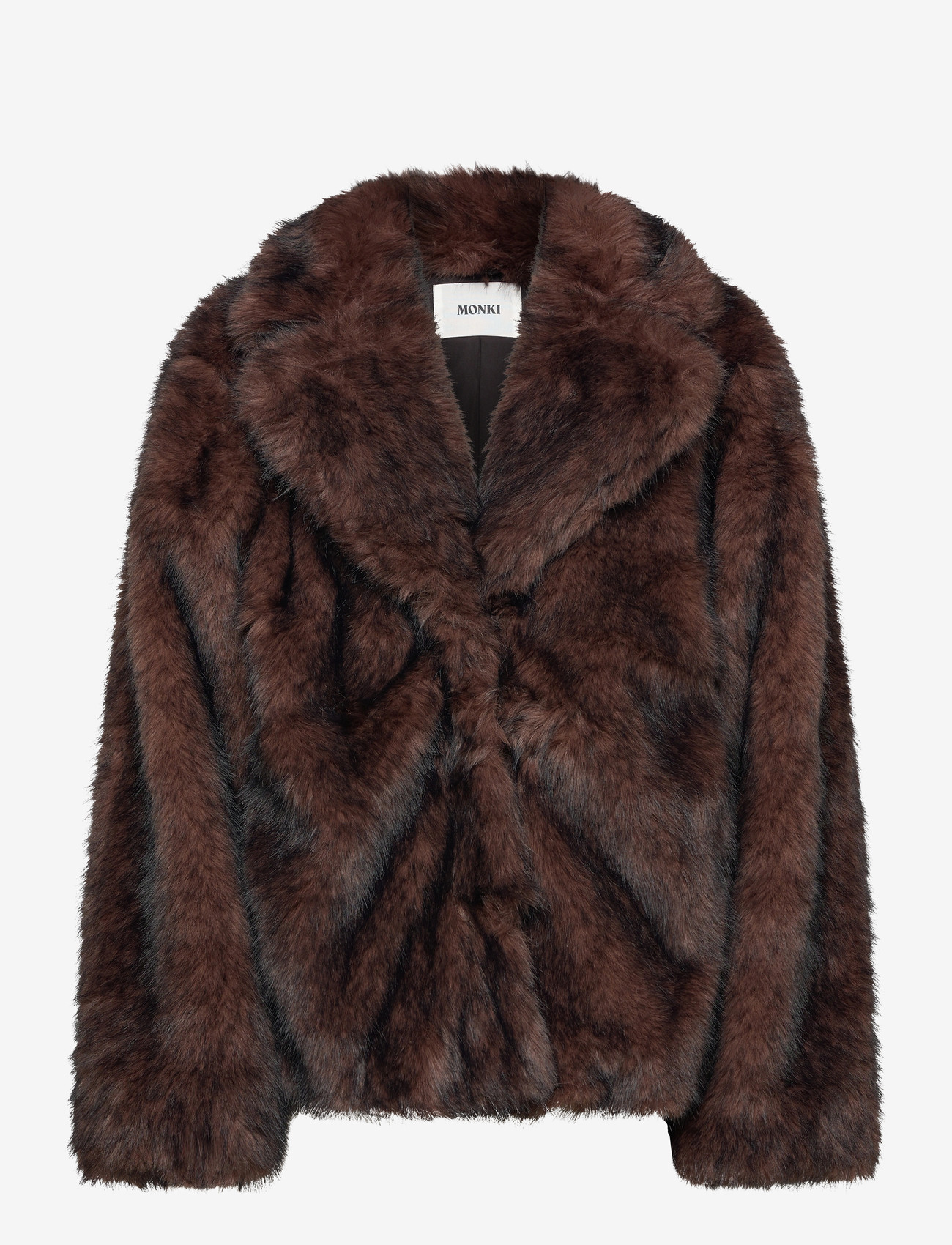 Monki - Fux fur jacket - fuskpäls - brown dark - 0