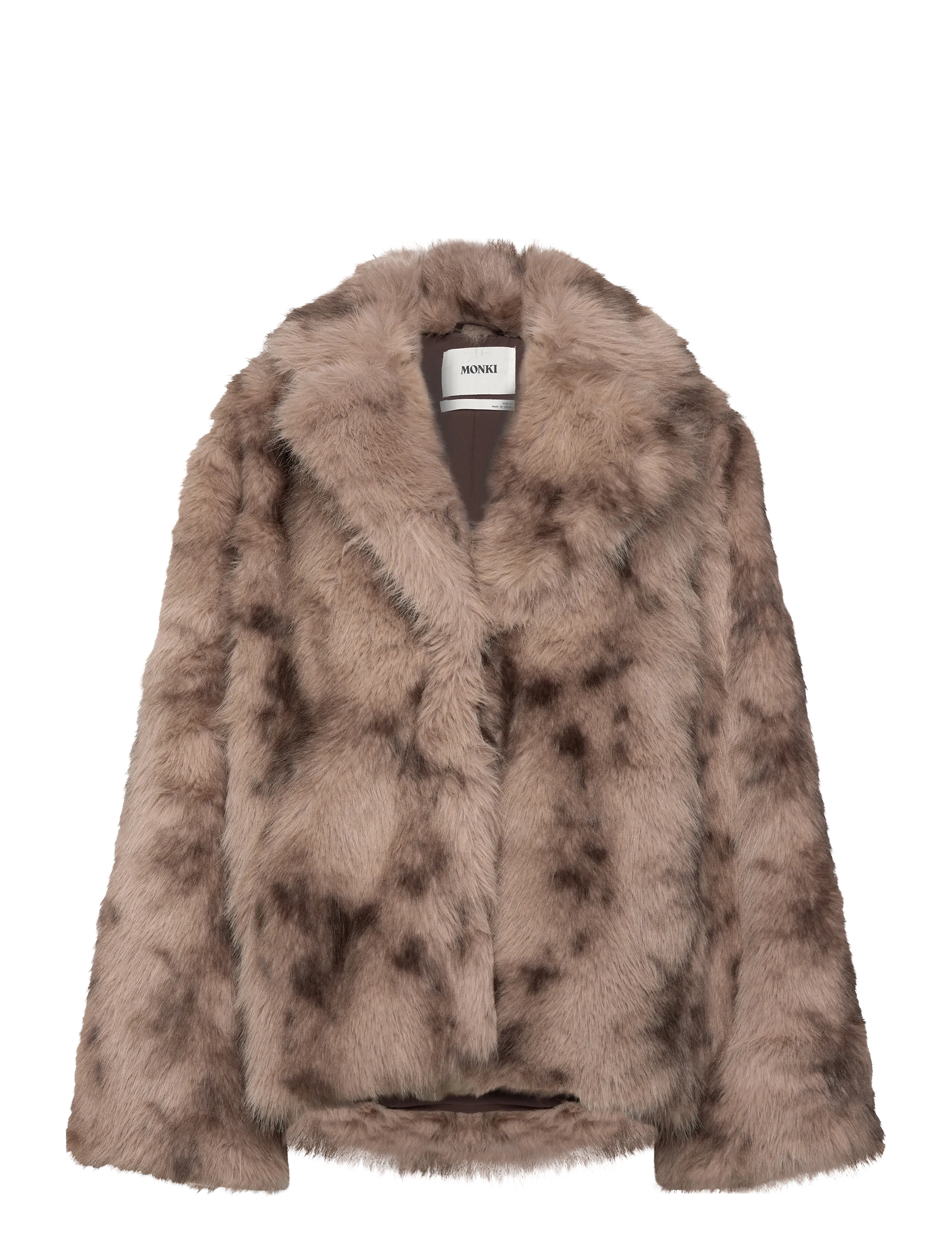 Monki Faux Fur Jacket, S, Oberbekleidung, Braun - Fur, Frauen