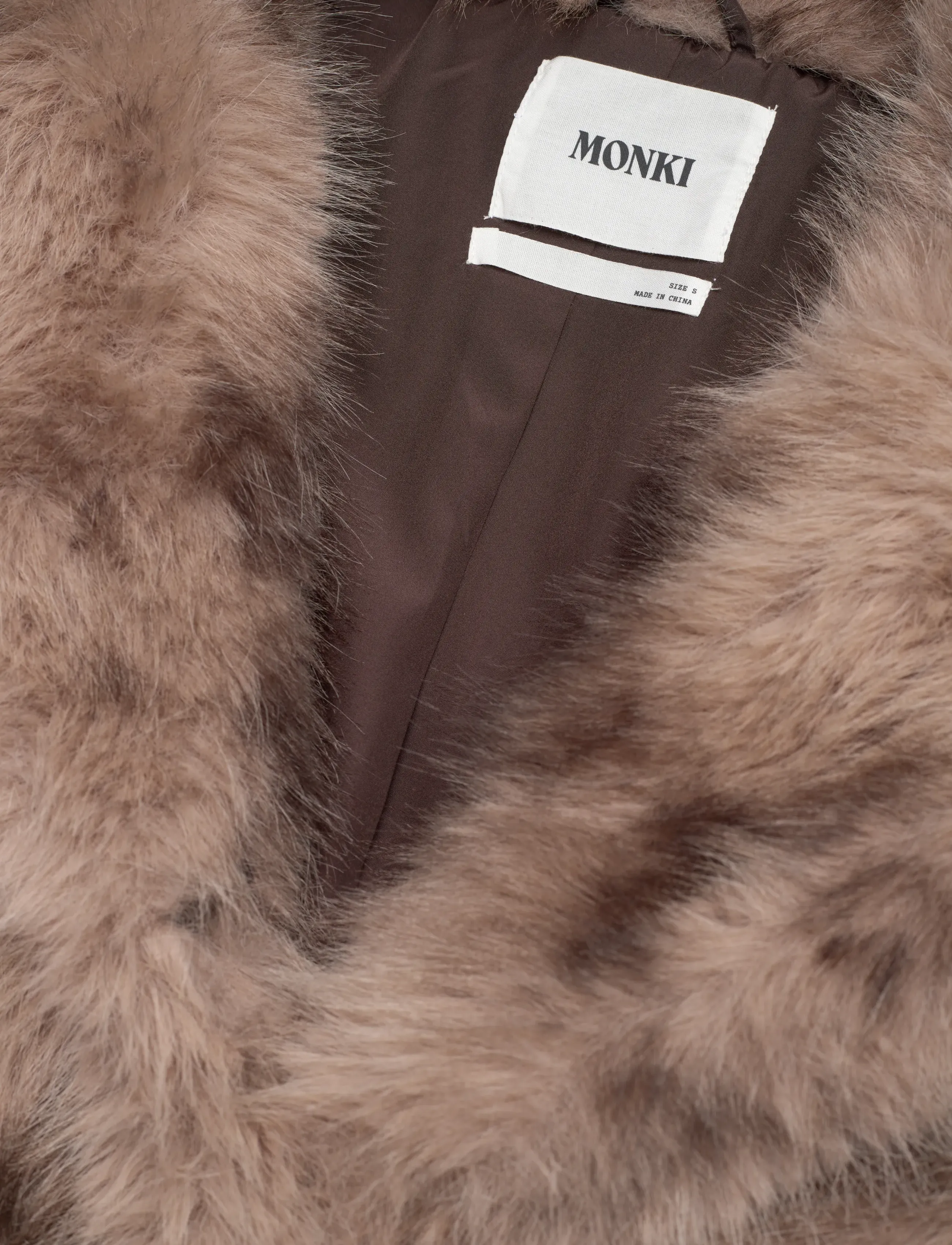 Monki - Faux Fur Jacket - fuskpäls - brown medium dusty - 2