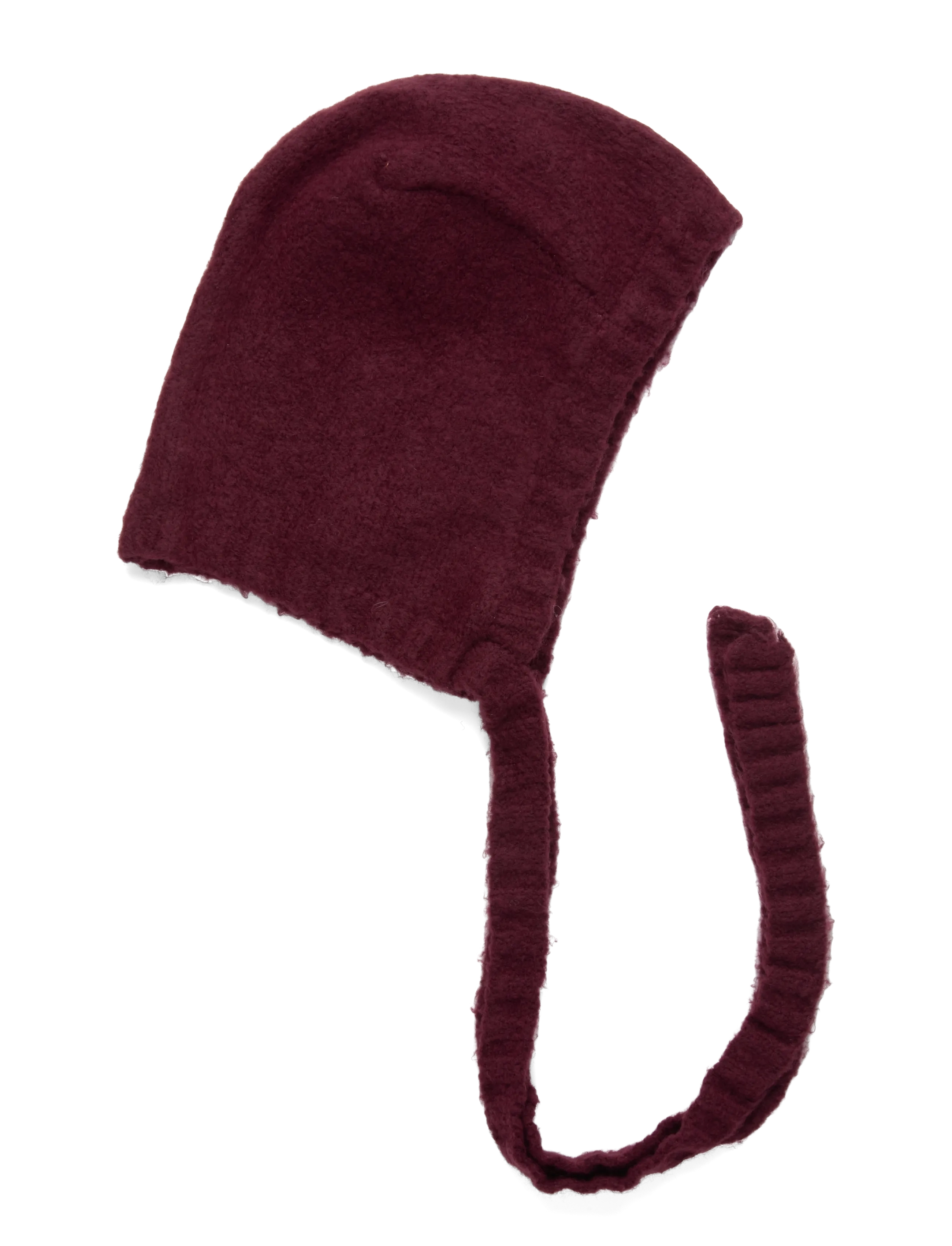 Monki Tied Knit Bonnet - Kampagne - RED DARK / burgundy