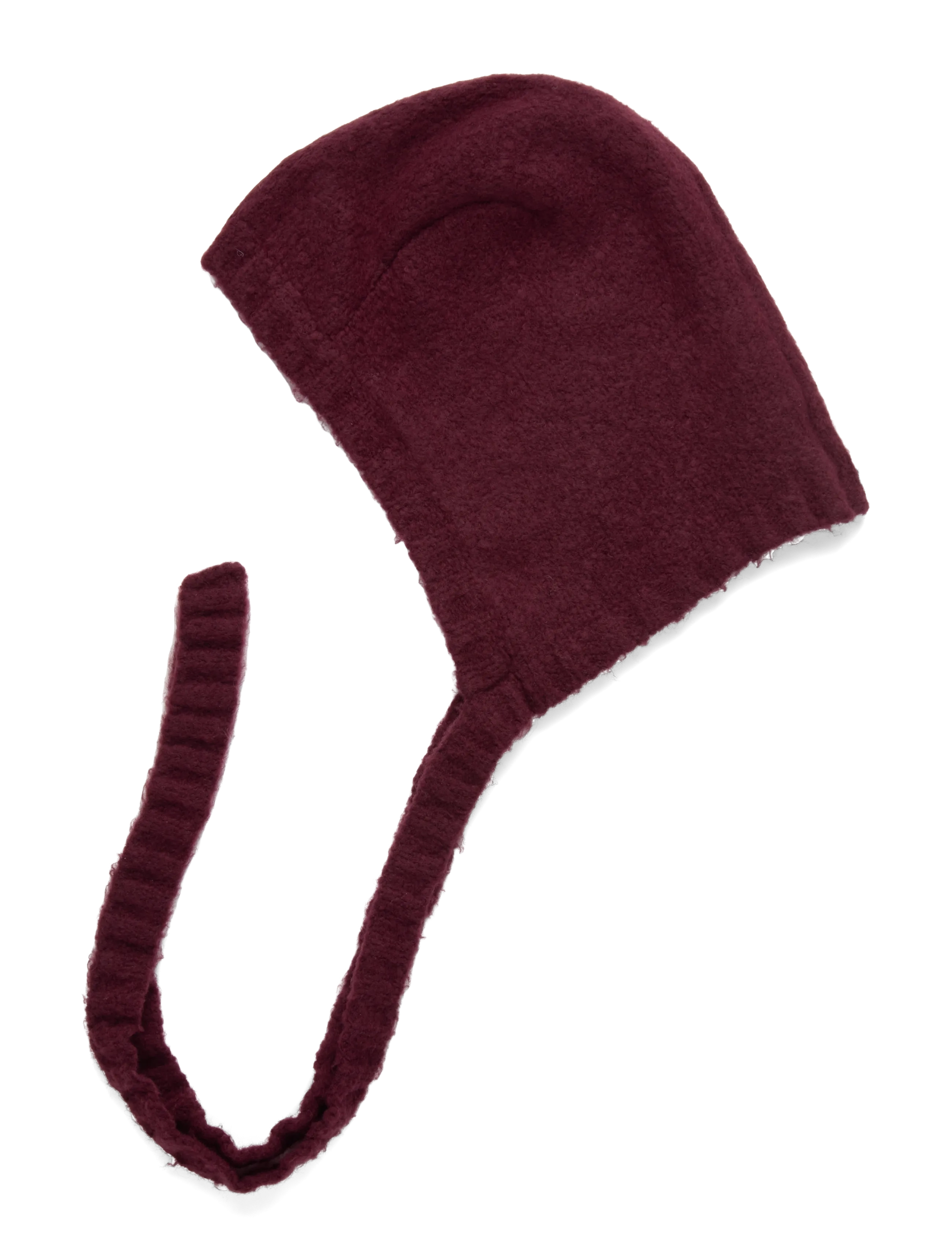 Monki - Tied Knit Bonnet - balaklava - red dark - 1