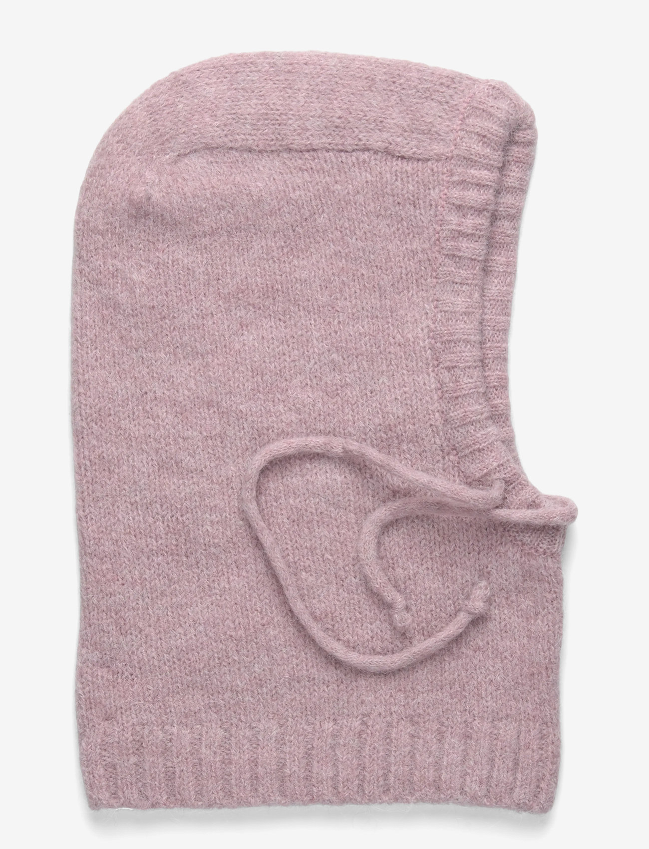 Monki - Hairy Knitted Tie Hood - balaclava - pink dusty light - 0