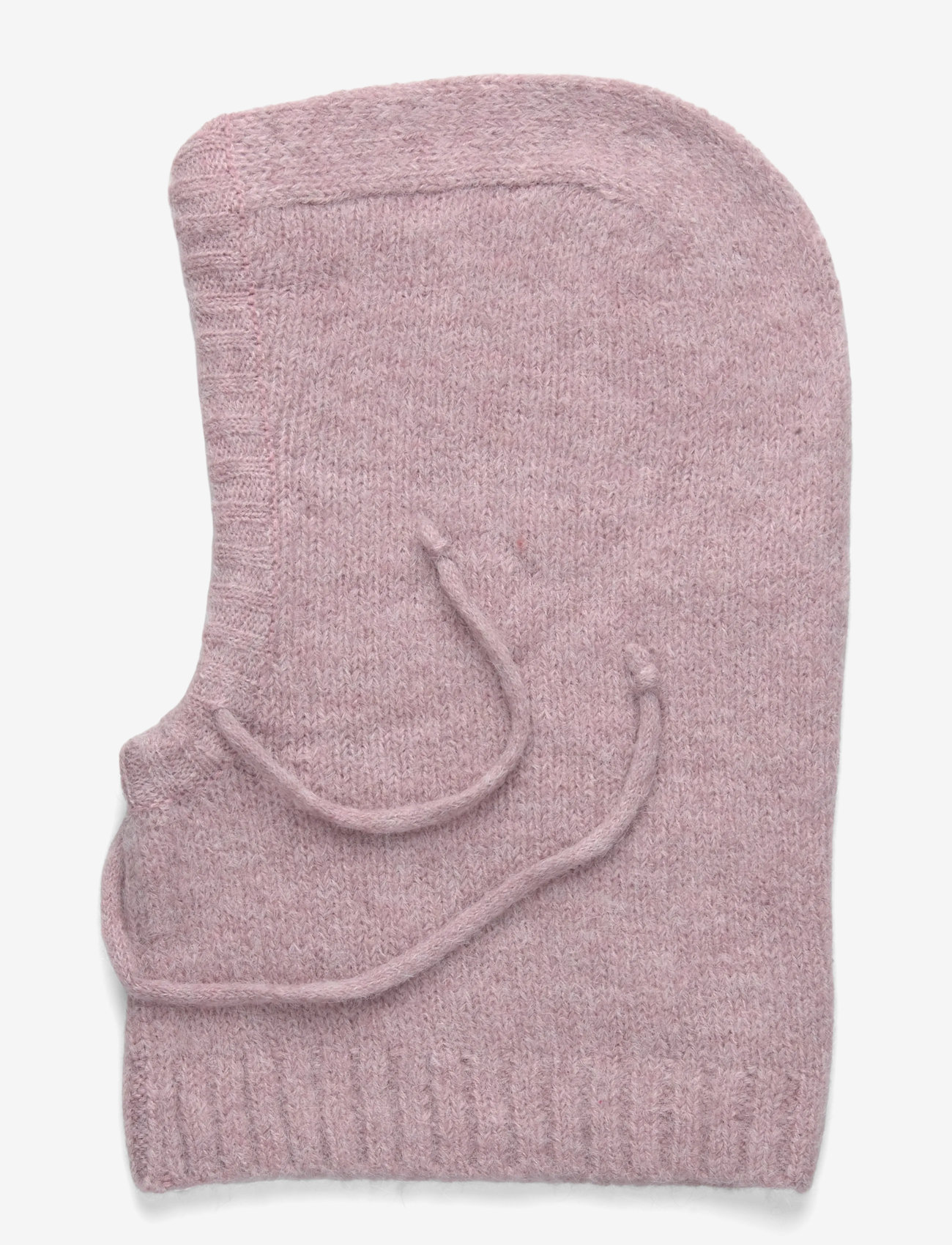 Monki - Hairy Knitted Tie Hood - balaclava - pink dusty light - 1