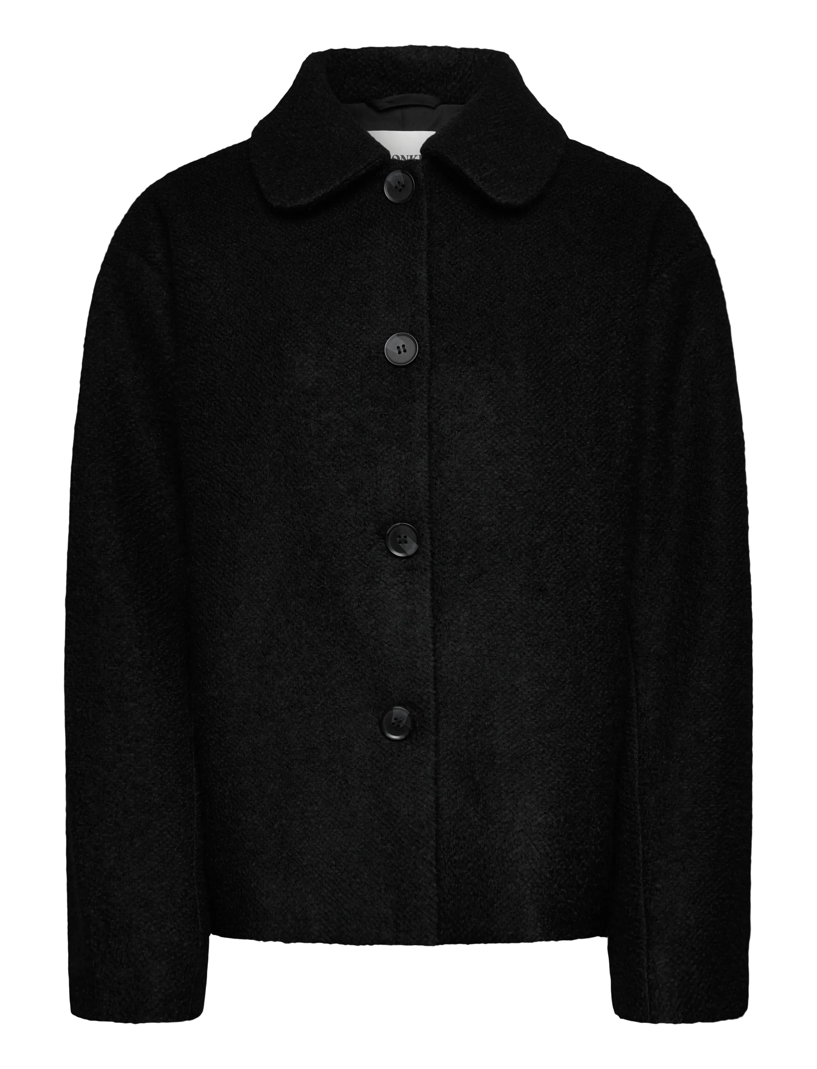 Monki Button jacket - Tøj - BLACK DARK / black
