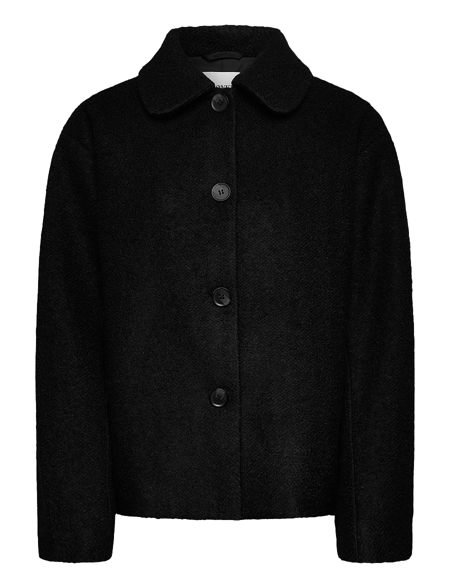 Monki - Button jacket - vinterjakker - black dark - 0