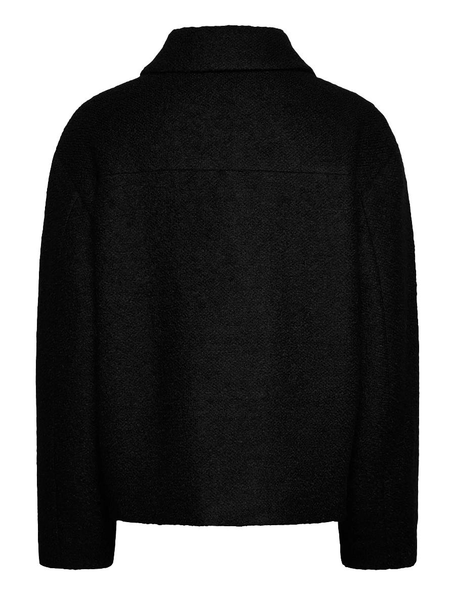 Monki - Button jacket - vinterjakker - black dark - 1