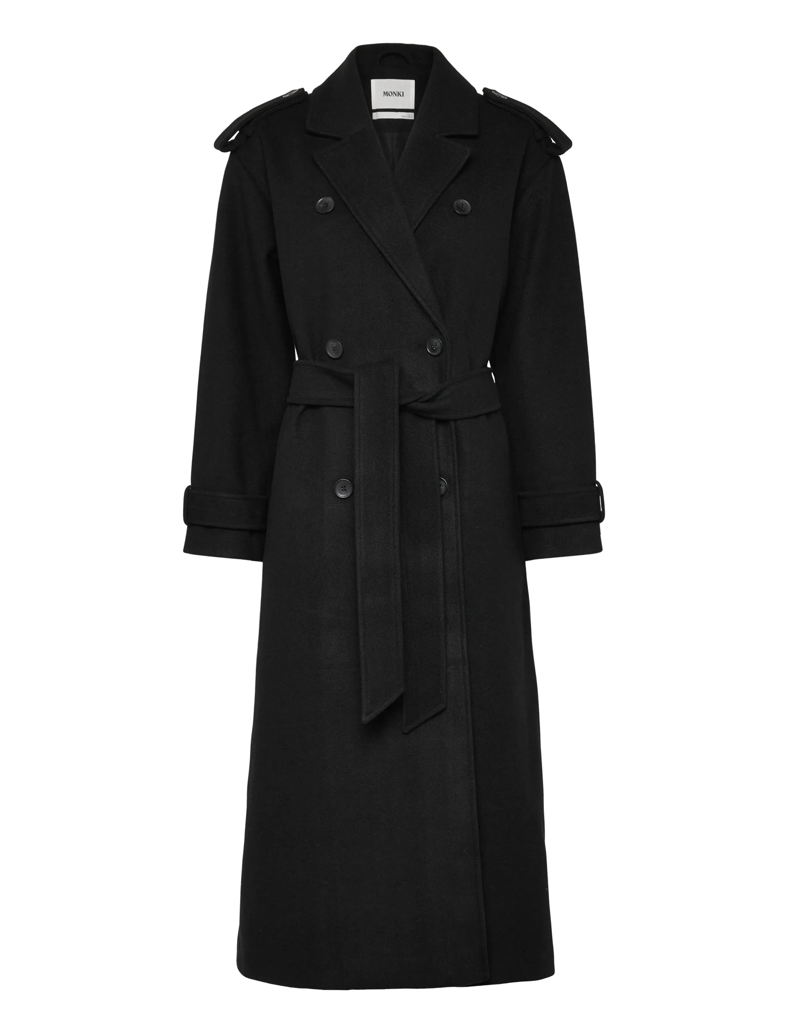 Monki Coat - Tøj - BLACK DARK / black