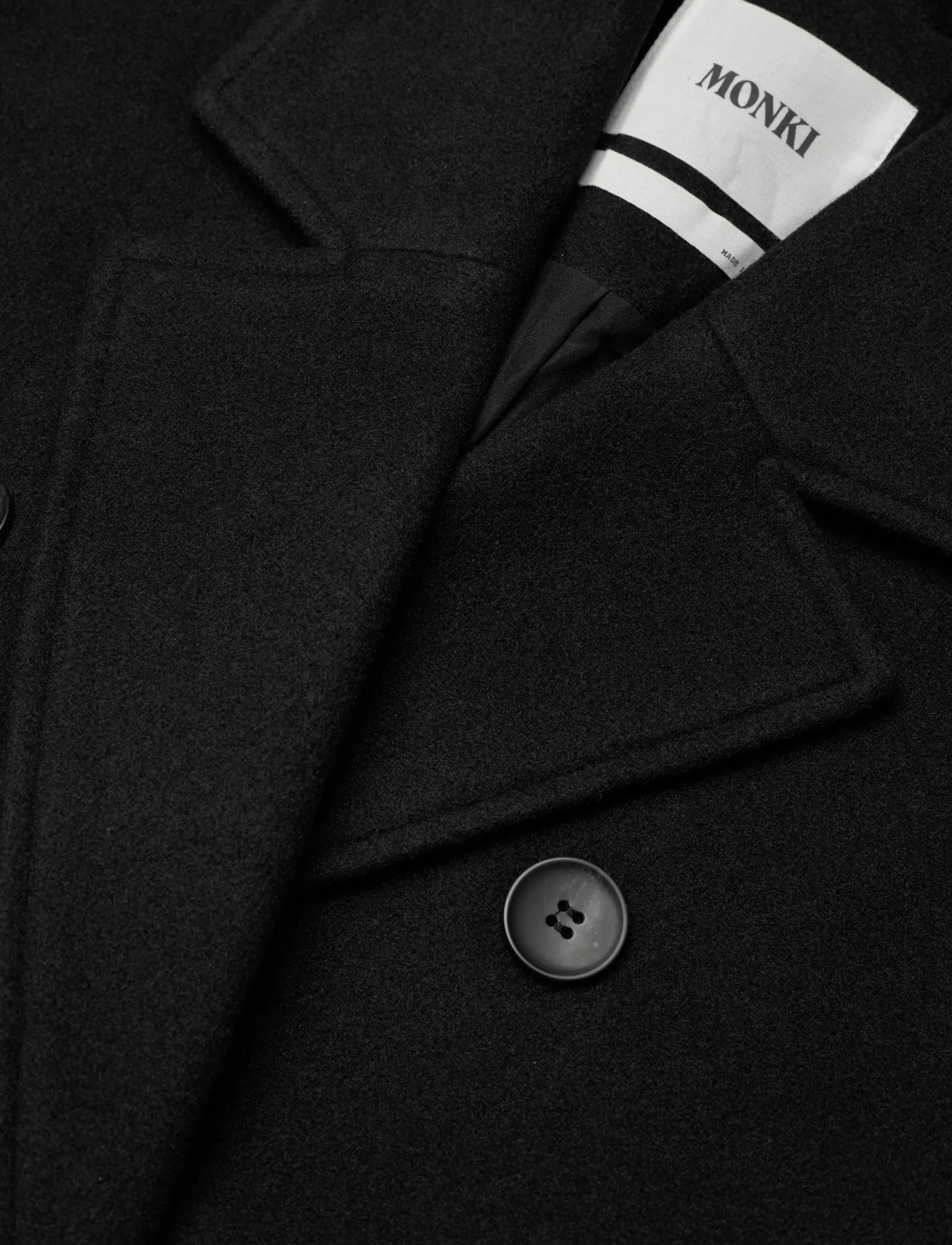Monki - Coat - kevadmantlid - black dark - 2