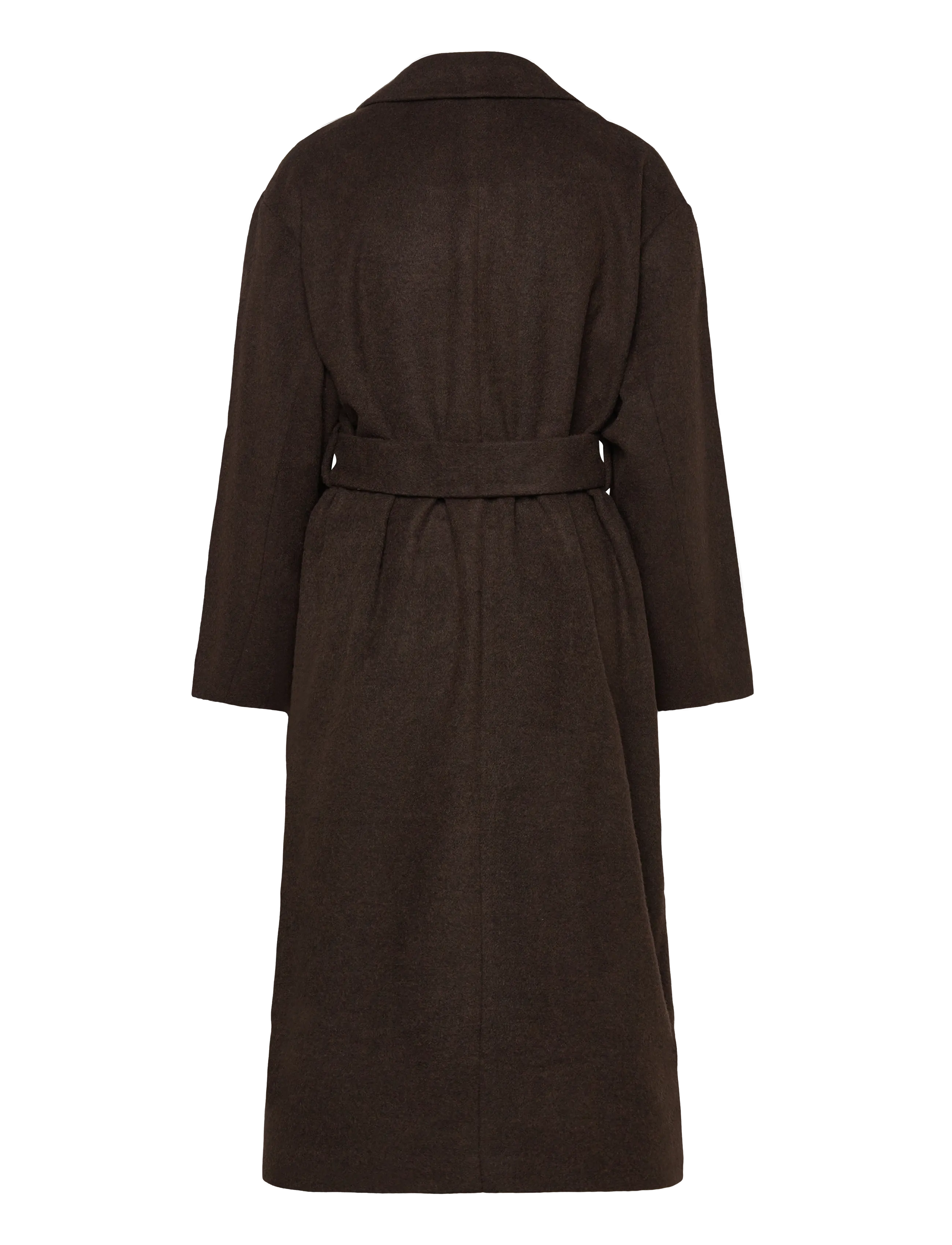 Monki - Wool coat - talvejoped - mole dark - 1