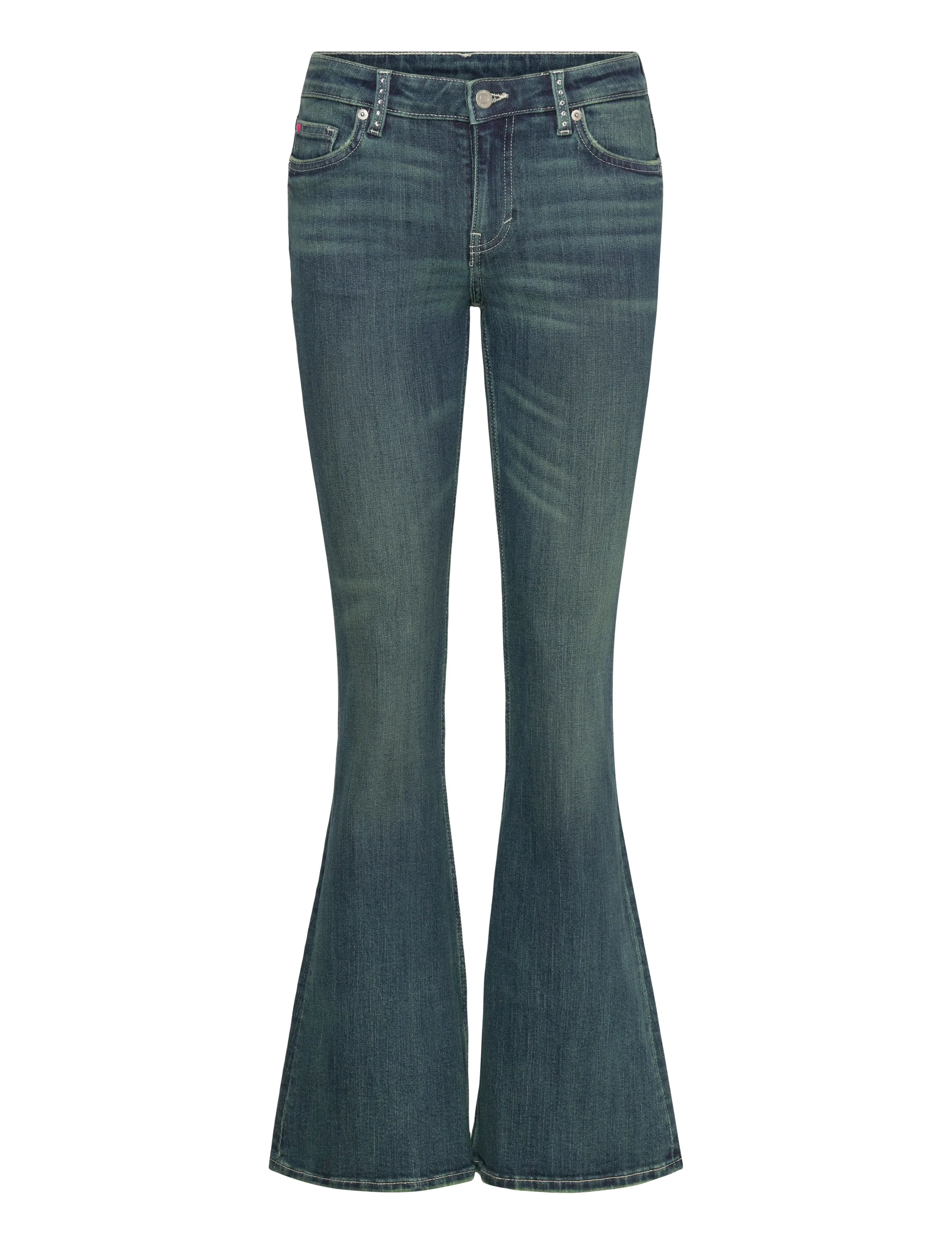 Monki KATSUMI EMBELLISHED JEANS - Transitional Layering - DENIM BLUE DARK / blue