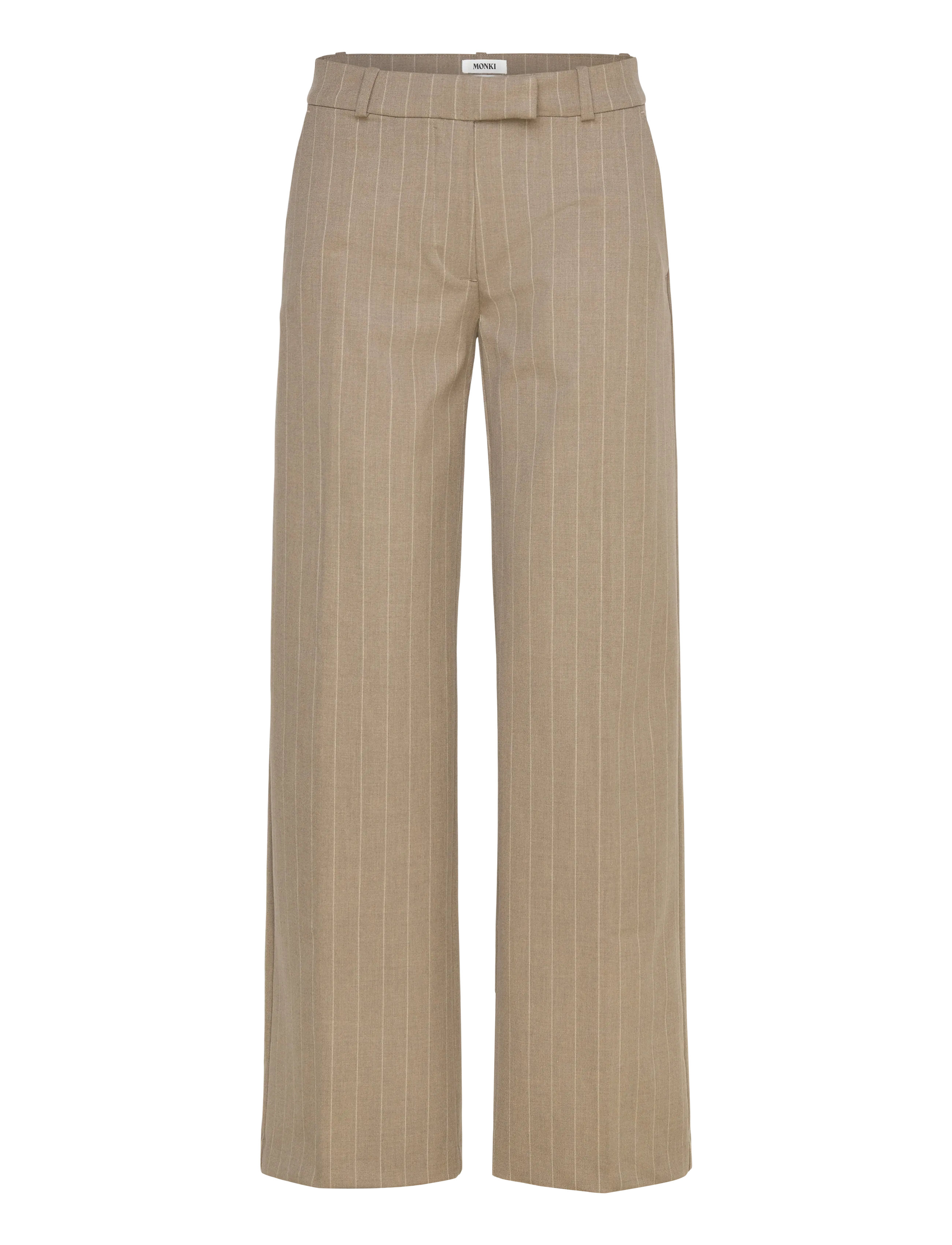 Monki Low Rise Suiting Trousers, 44, Beige - Suitpants, Frauen
