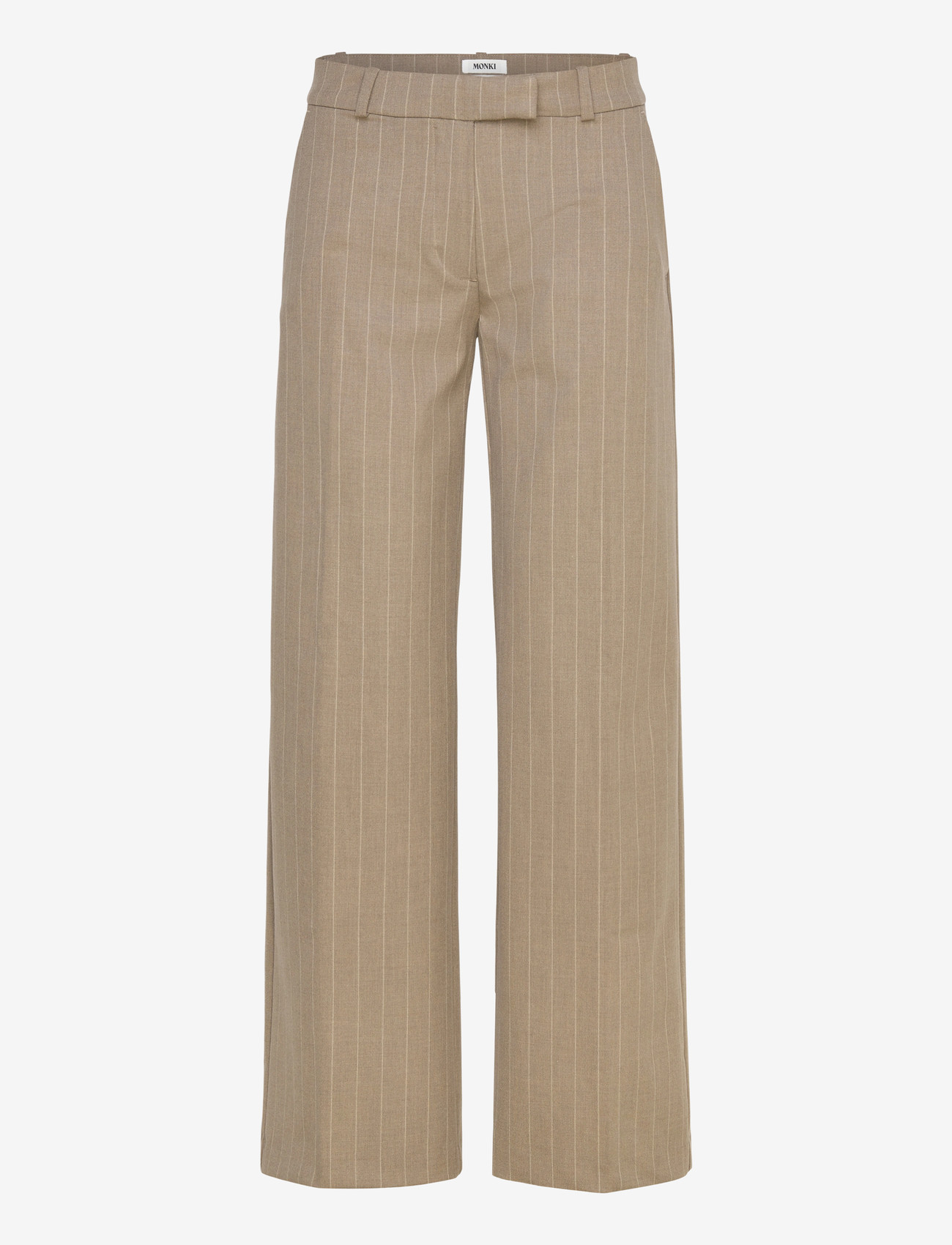 Monki - Low Rise Suiting Trousers - habitbukser - beige medium dusty - 0