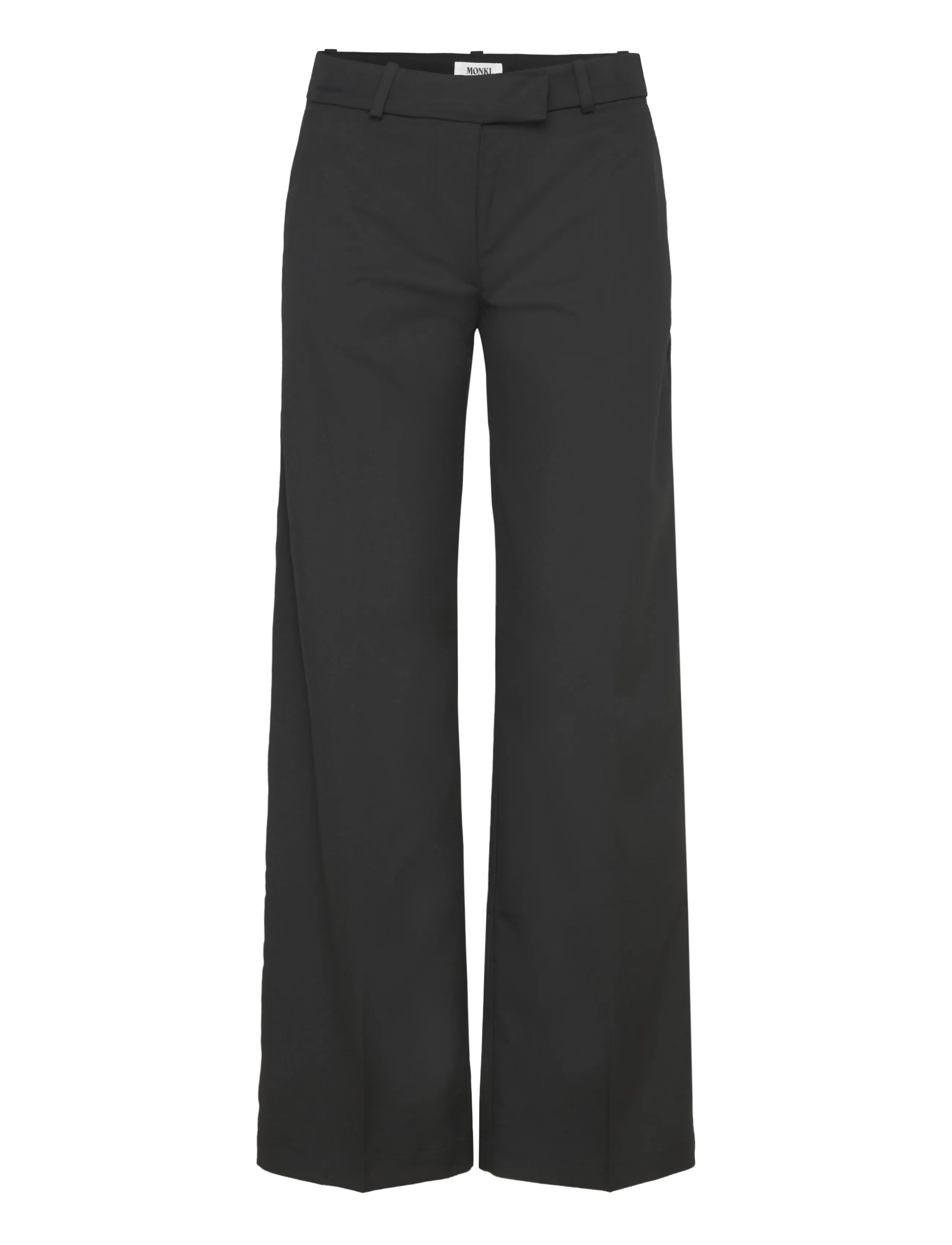 Monki Low Rise Suiting Trousers - Spodnie proste - BLACK DARK / black