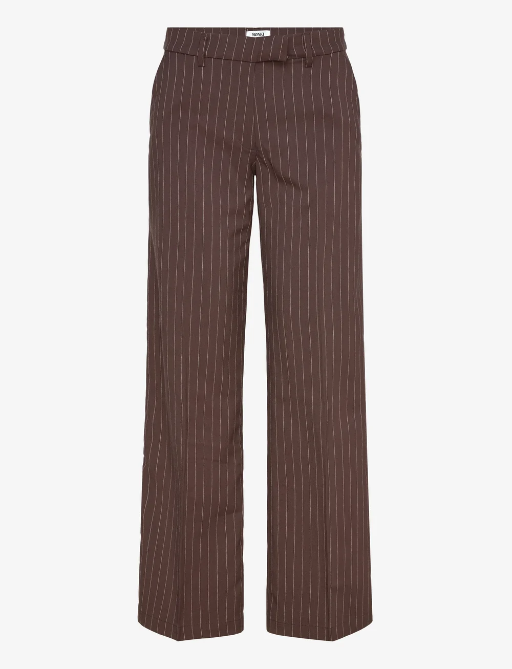 Monki - Low Rise Twill Suiting Trousers - pidulikud püksid - brown dark - 0
