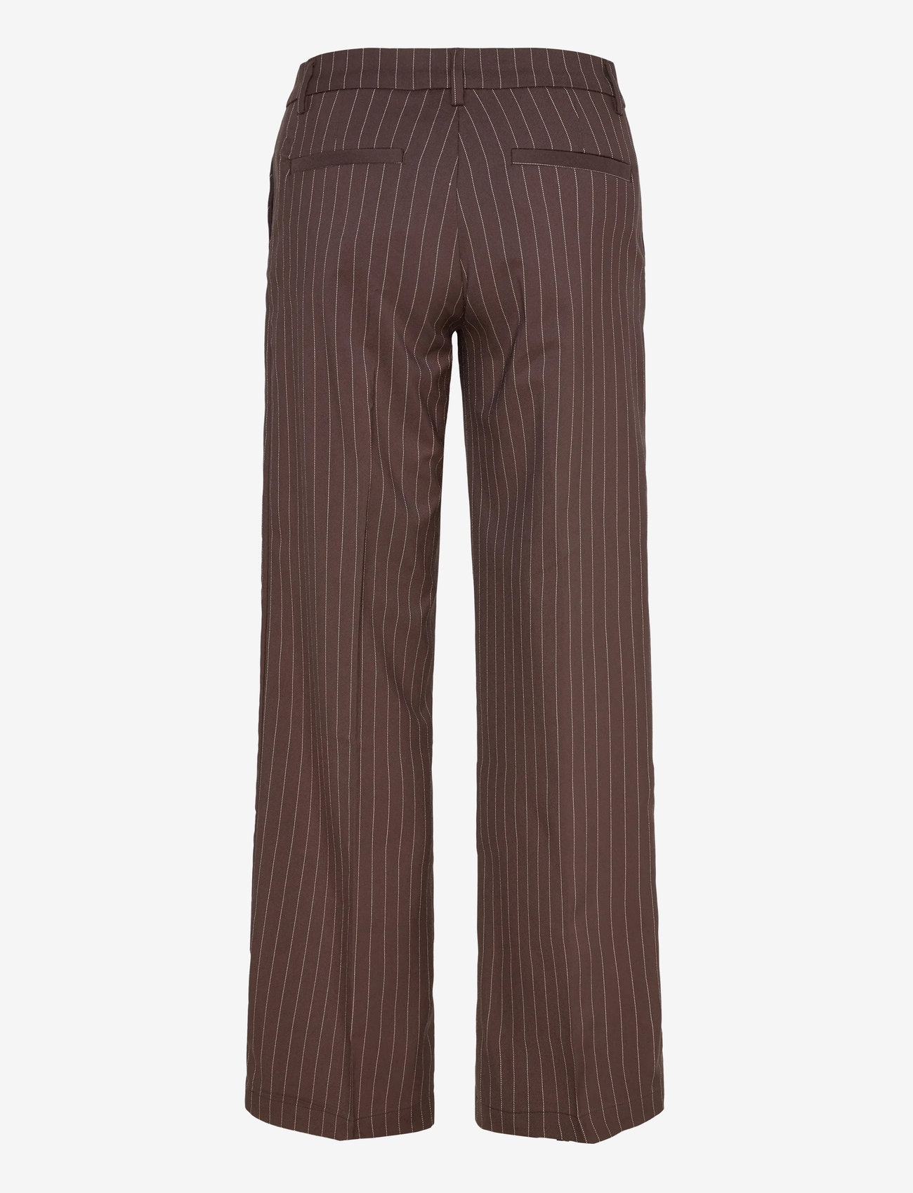 Monki - Low Rise Twill Suiting Trousers - dressbukser - brown dark - 1