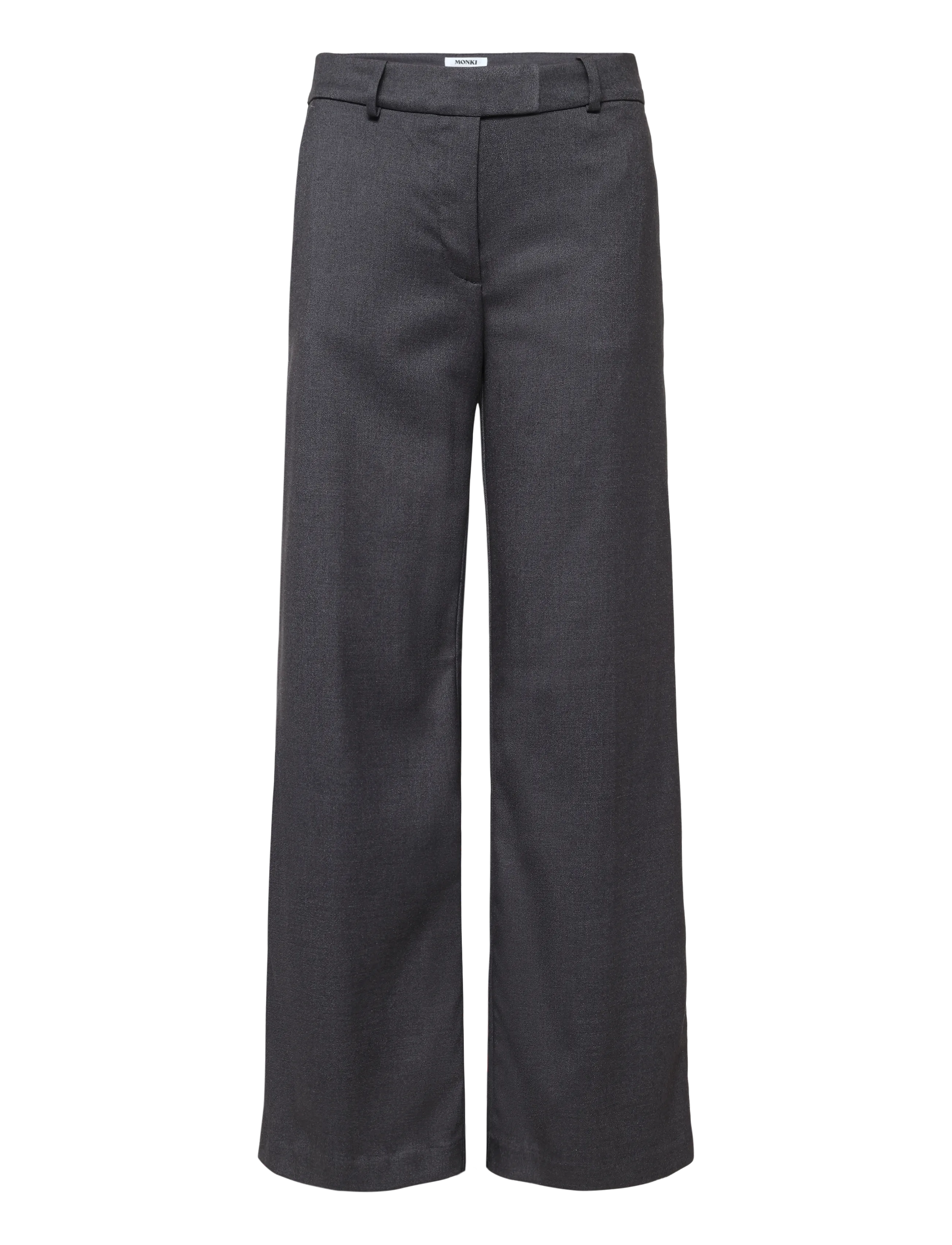 Monki Low Rise Suiting Trousers, 40, Grau - Suitpants, Frauen