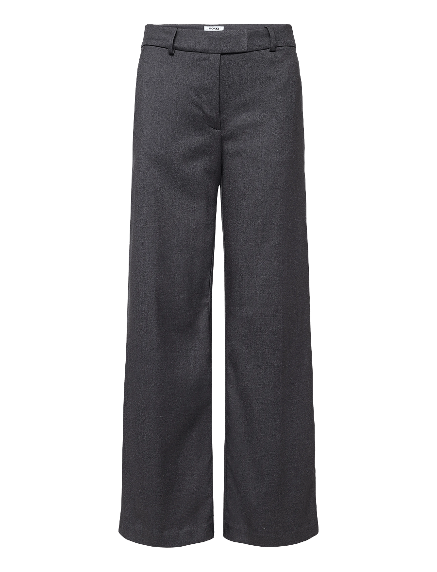 Monki - Low Rise Suiting Trousers - anzugshosen - grey dark - 0