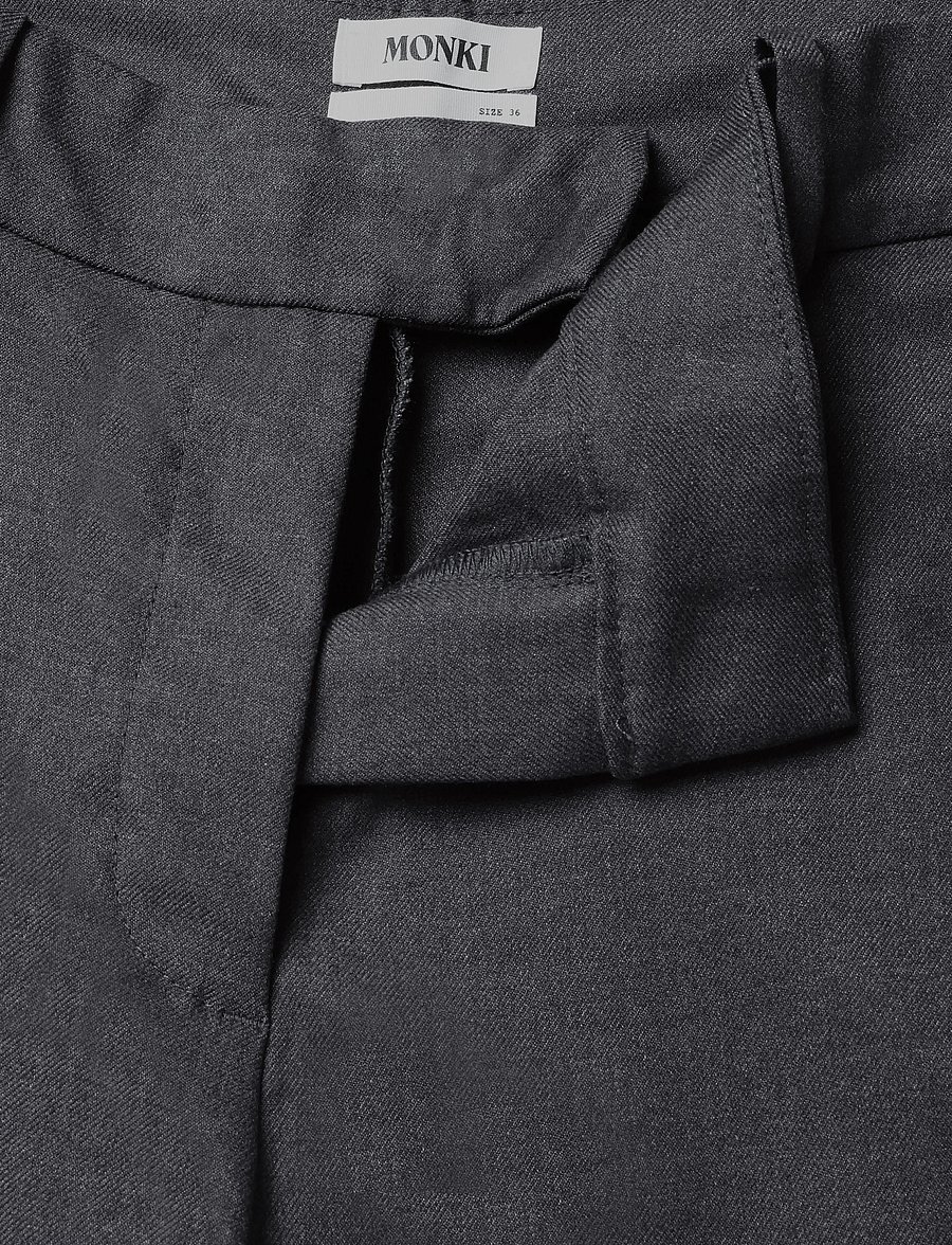 Monki - Low Rise Suiting Trousers - anzugshosen - grey dark - 3
