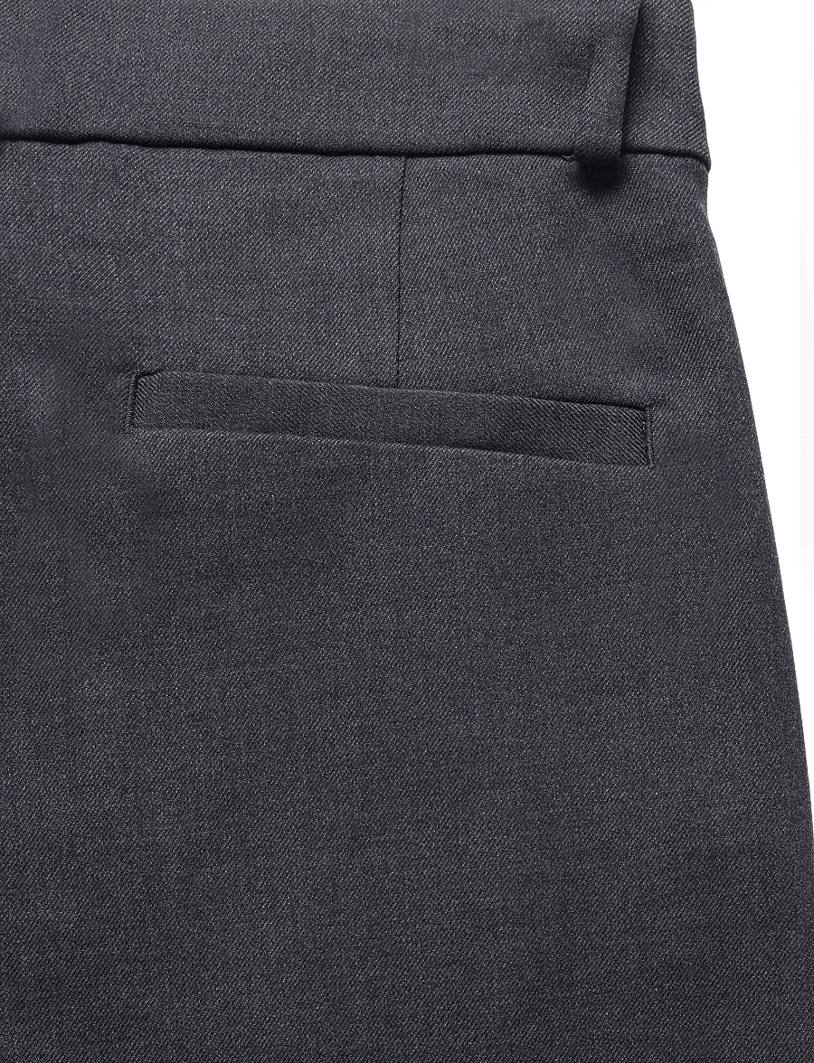 Monki - Low Rise Suiting Trousers - anzugshosen - grey dark - 4