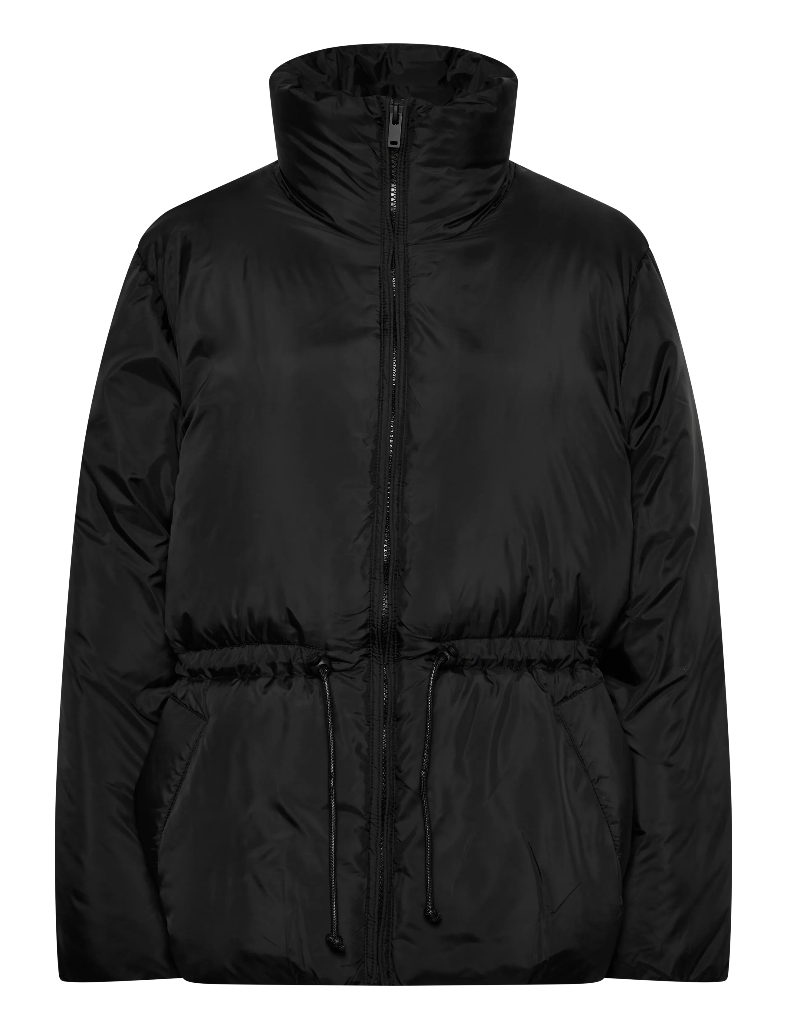 Monki Chunky Waist Puffer Jacket, S, Jackets, Schwarz - Padded Frauen