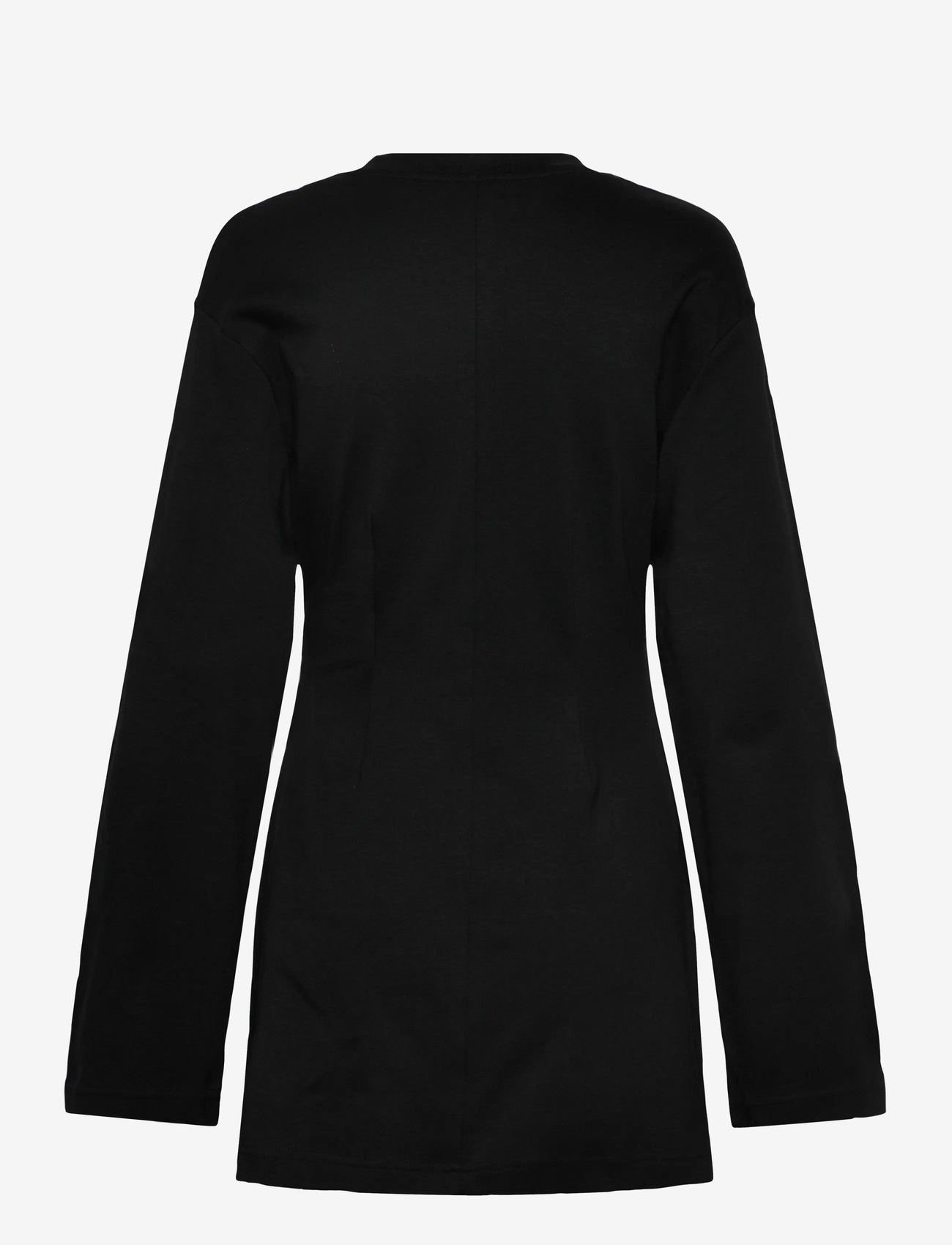 Monki - Shaped longsleeve dress - liibuvad kleidid - black dark - 1