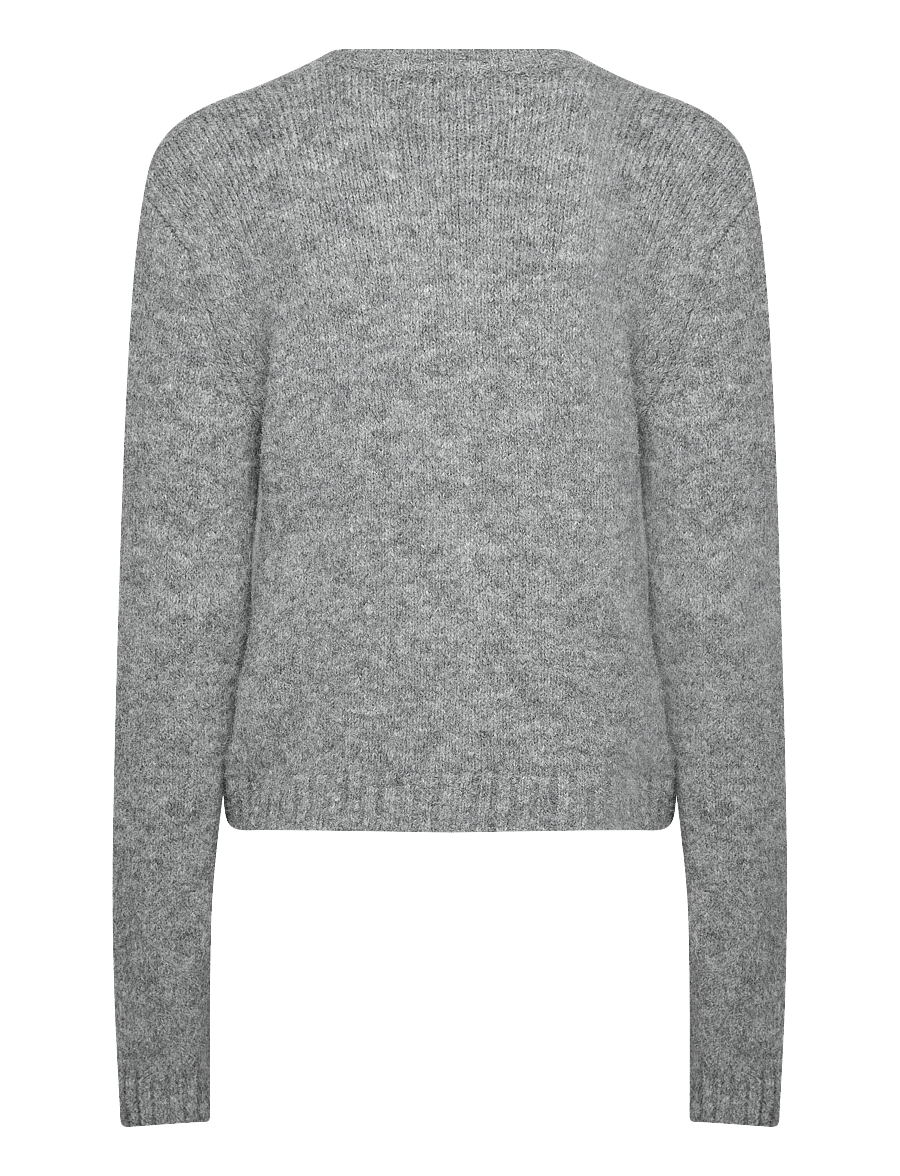 Monki - Brushed Knit Buttoned Cardigan - strickjacken - grey melange dusty light - 1