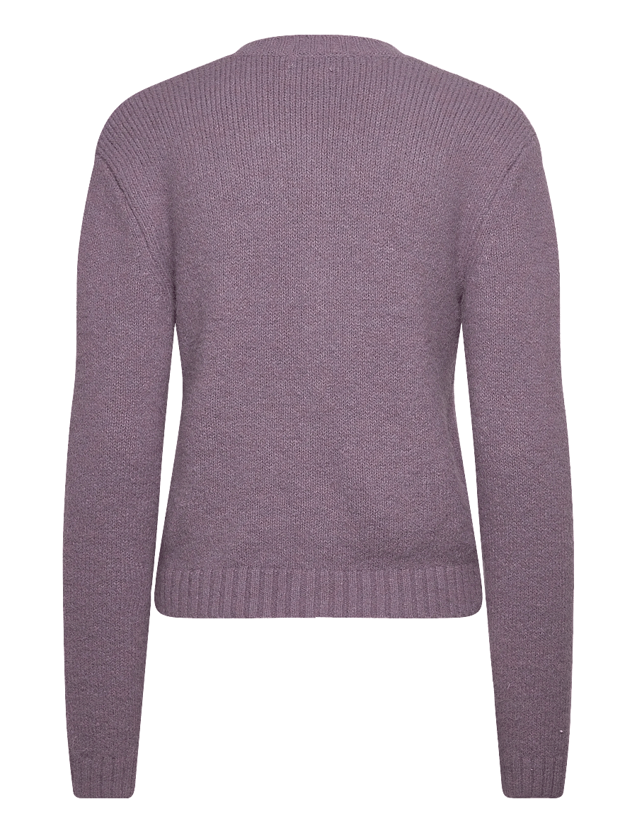 Monki - Brushed Knit Buttoned Cardigan - strickjacken - lilac purple medium dusty - 1