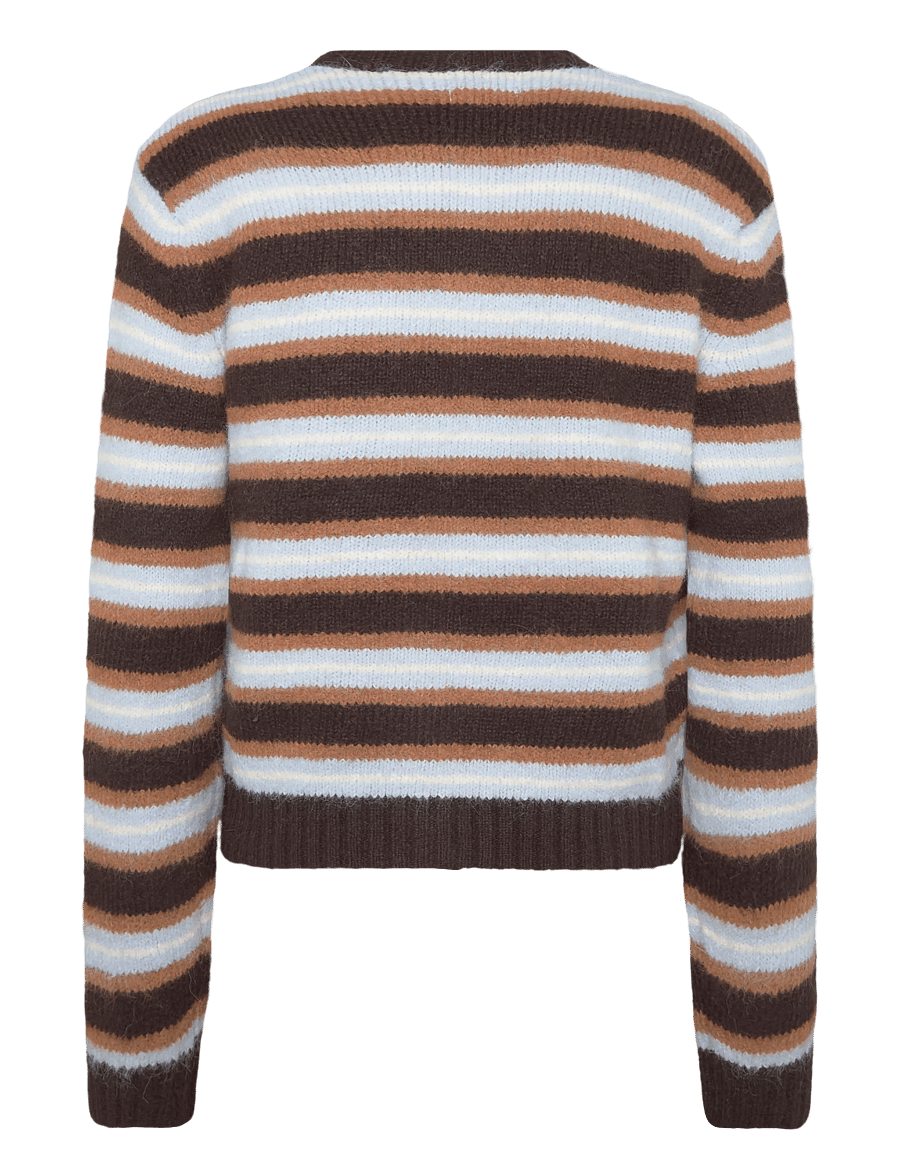 Monki - Brushed Knit Buttoned Cardigan - kardiganid - brown dark - 1