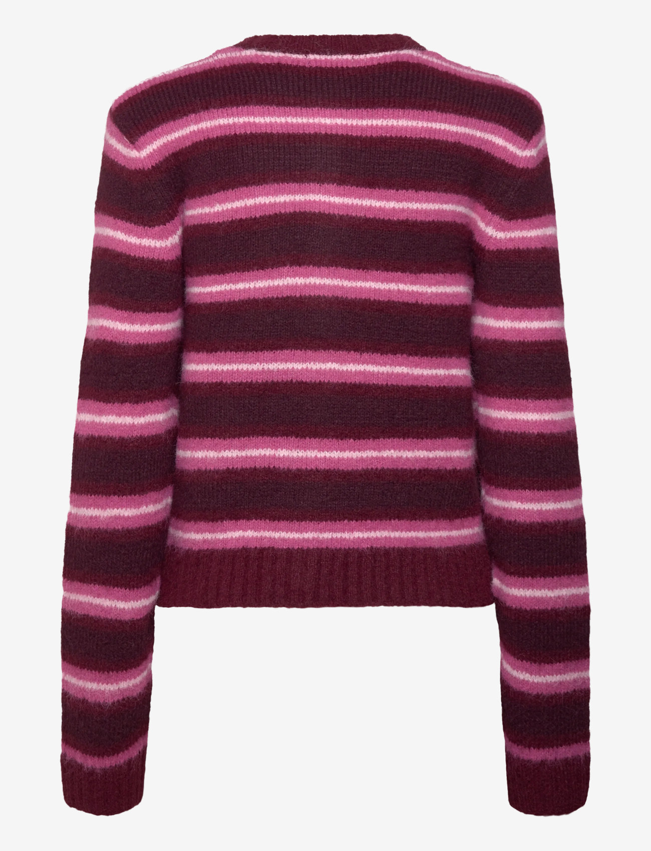 Monki - Brushed Knit Buttoned Cardigan - cardigans - red dark - 1