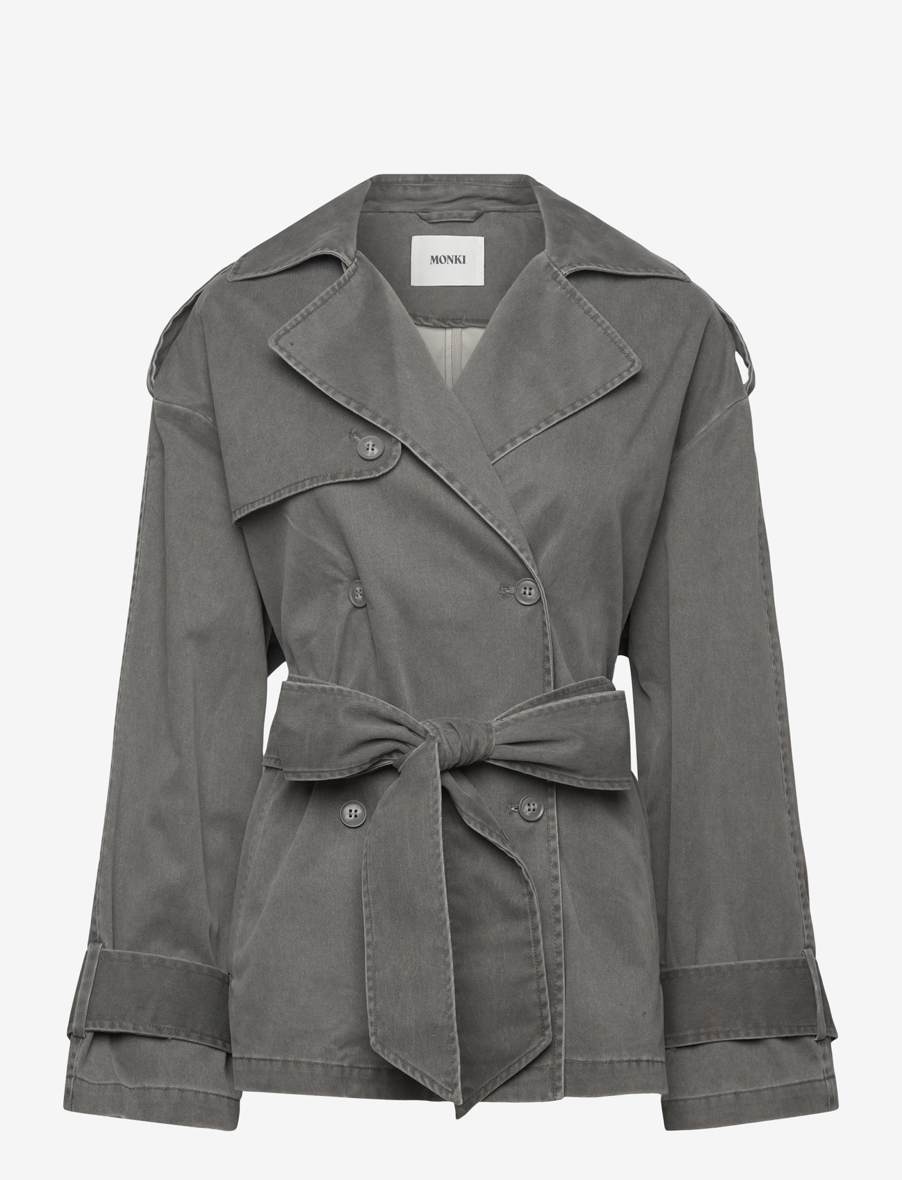 Monki - Washed trenchcoat - black dark - 0