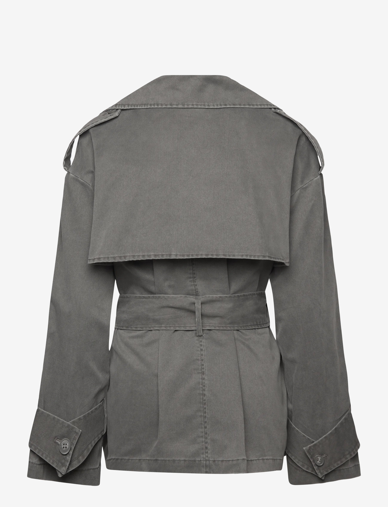 Monki - Washed trenchcoat - black dark - 1