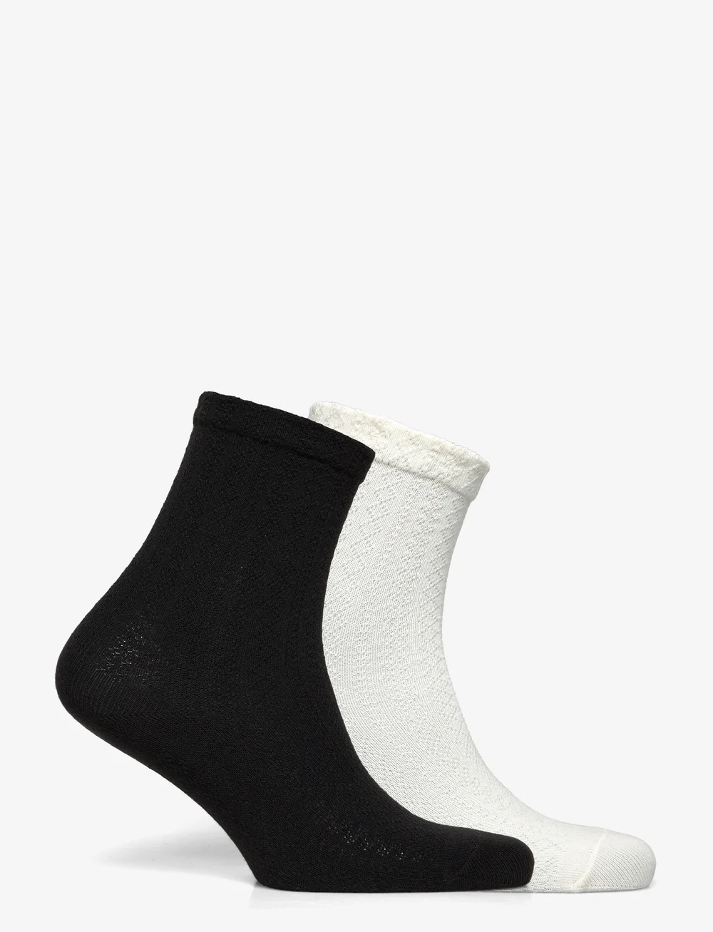 Monki - 2-pack Pointelle Cotton Crew Socks - klassikalised sokid - white light - 1