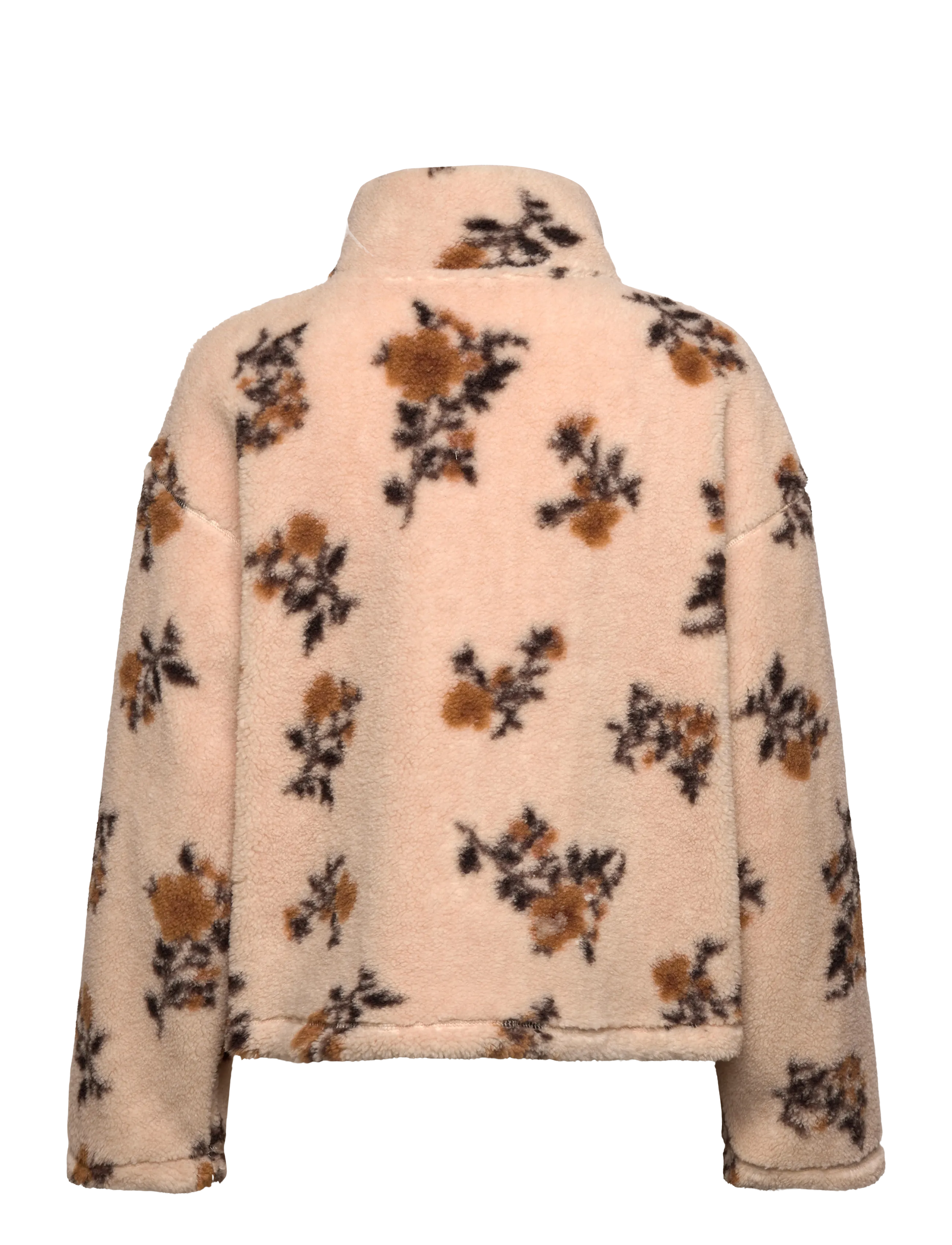 Monki - Pile Fleece Zip Jacket - fleeces & midlayers - beige dusty light - 1