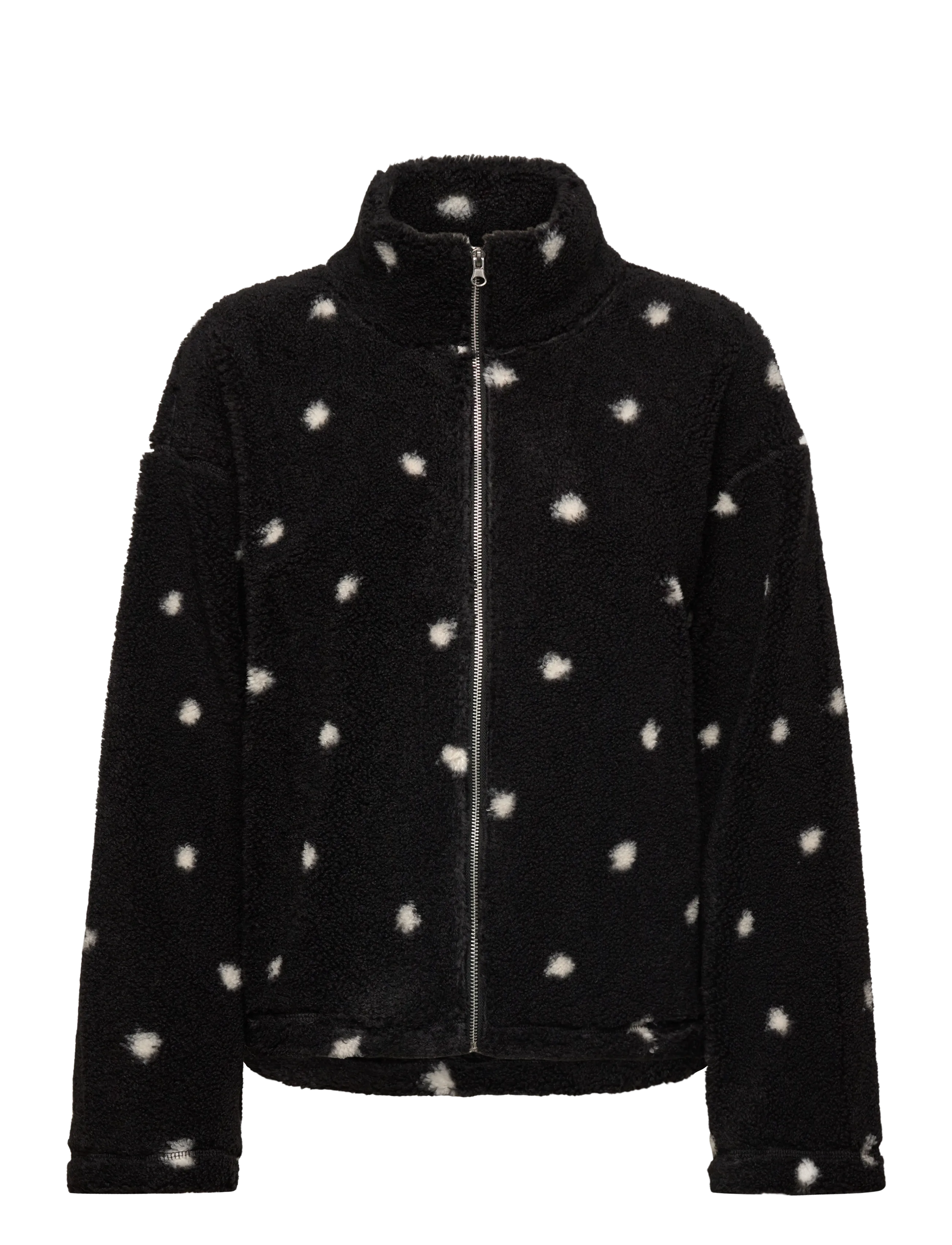 Monki Pile Fleece Zip Jacket, XS, Sweatshirts & Hoodies, Schwarz - Fleeces Midlayers, Frauen