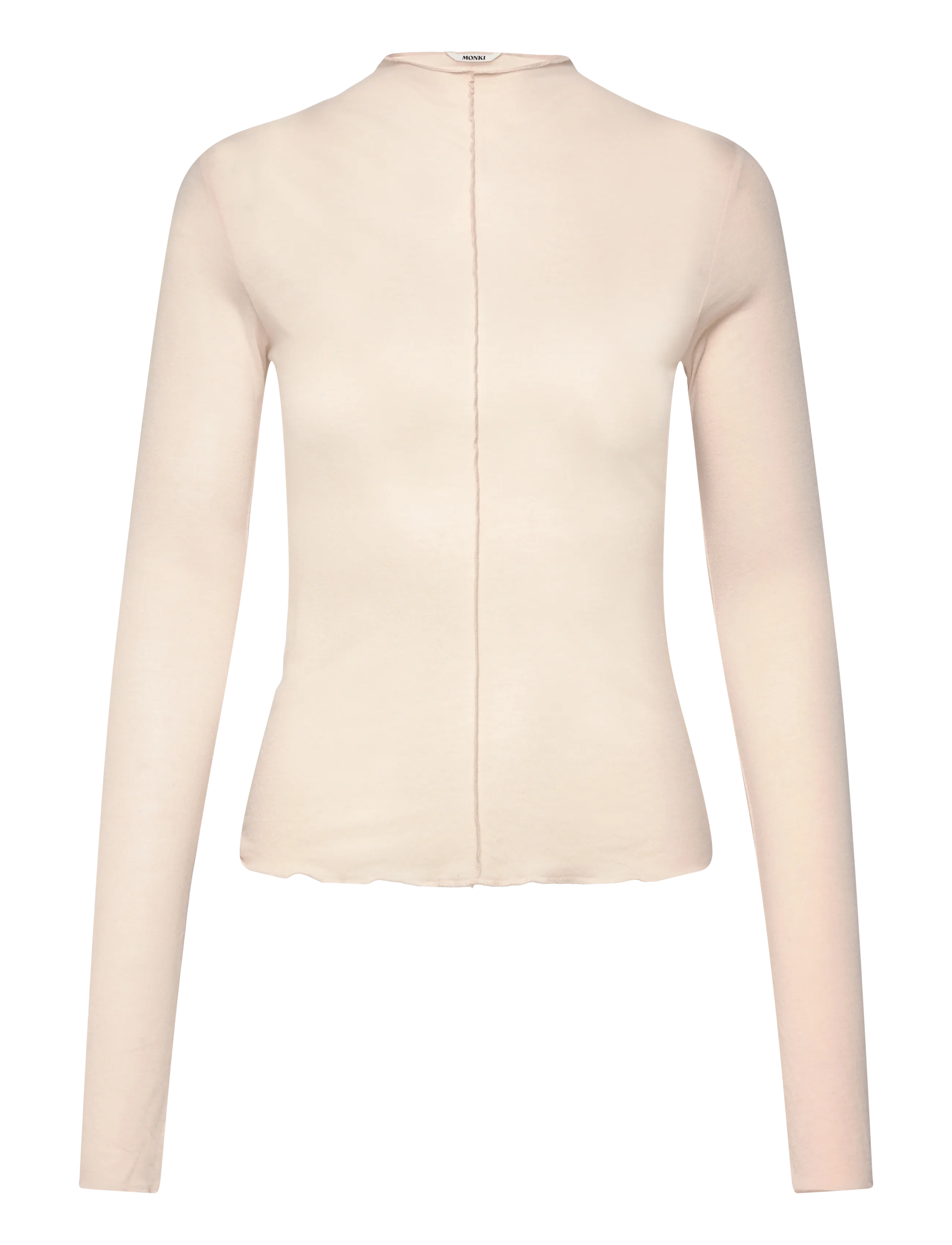 Monki Slim Turtleneck Ls Top, XL, Cream, Strik > Rullekrave, Dame