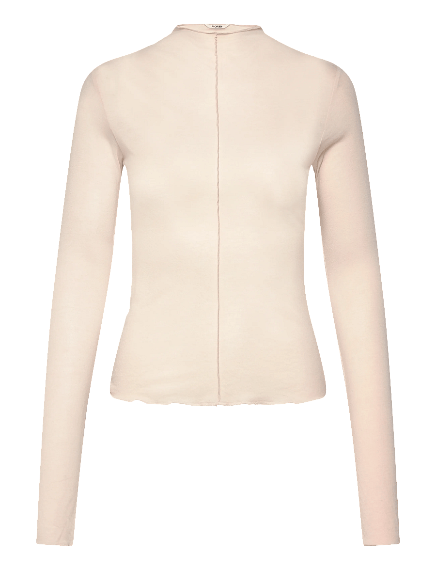 Monki - Slim turtleneck LS top - rullekraver - beige dusty light - 0