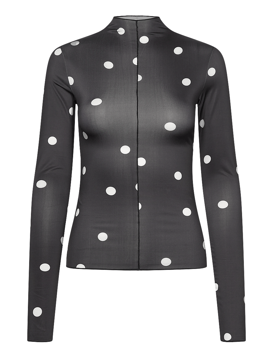 Monki - Slim turtleneck LS top - turtlenecks - black dark - 0