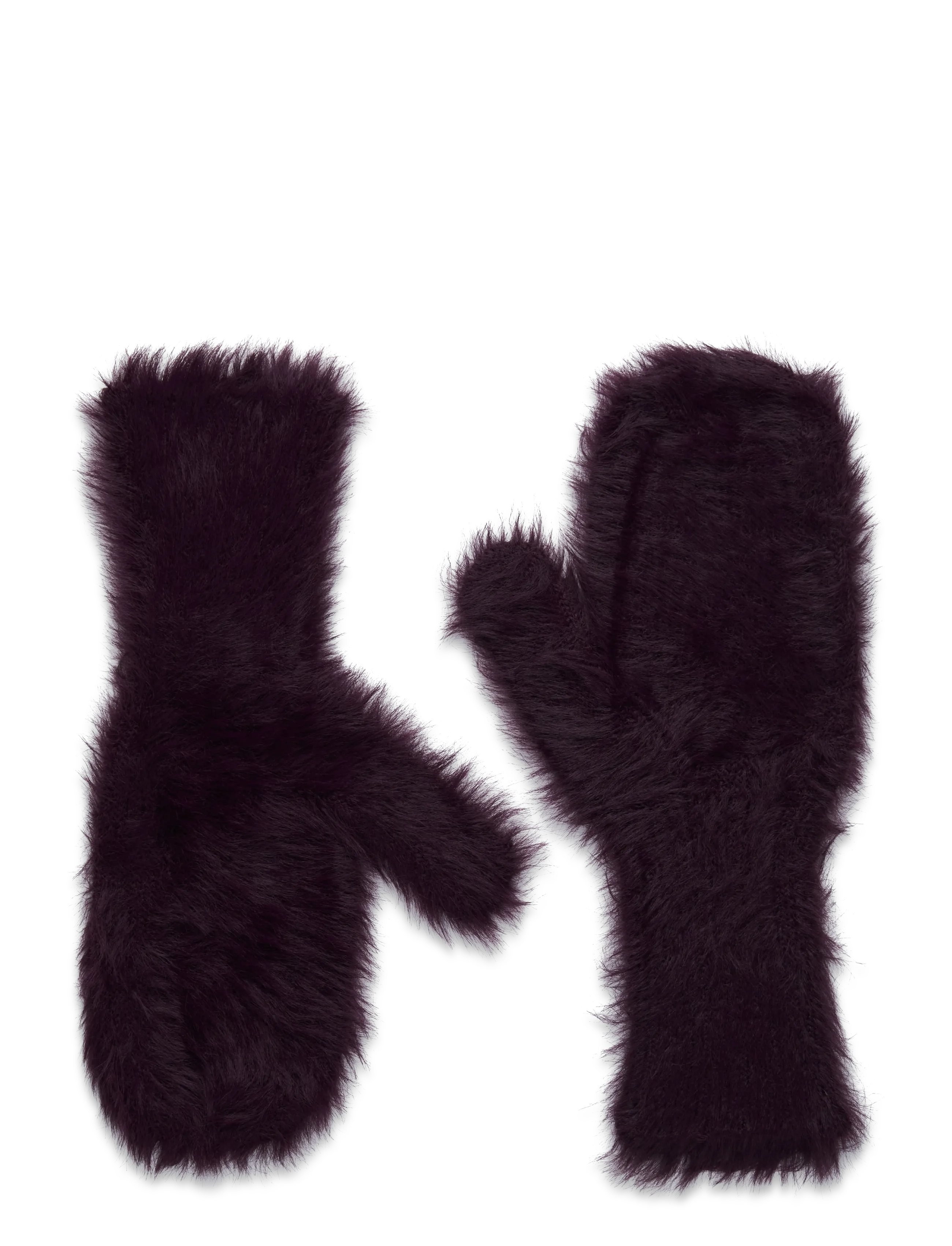 Monki Hairy Mittens, One Size, Purple, Handsker > Tommelfingerhandsker, Dame