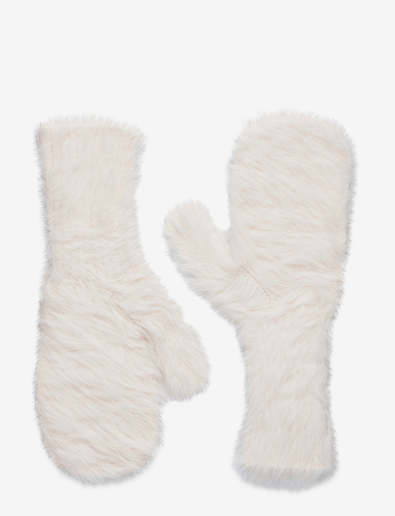 Monki - Hairy mittens - fäustlinge - white light - 0