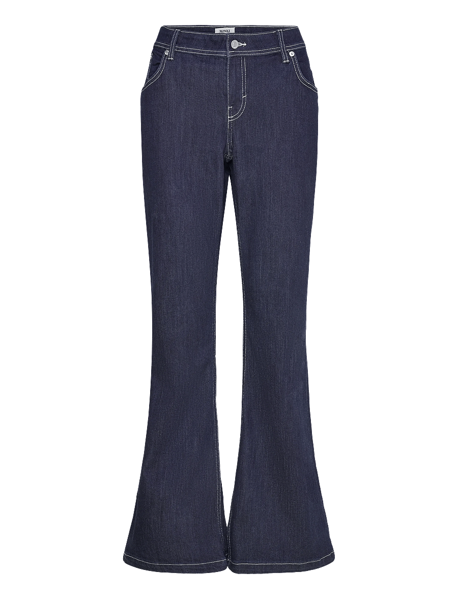 Monki - Low Rise Slim Flared Leg Jeans - dzwony dżinsy - denim blue dark - 1