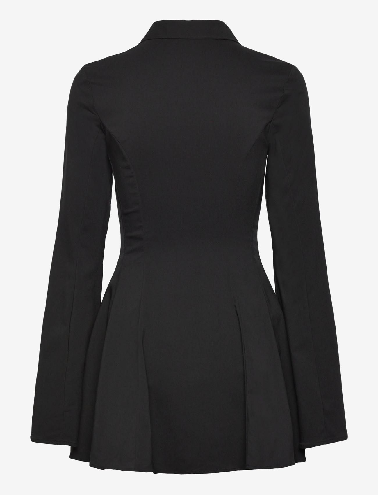 Monki - Flouncy mini shirt dress - skjortklänningar - black dark - 1