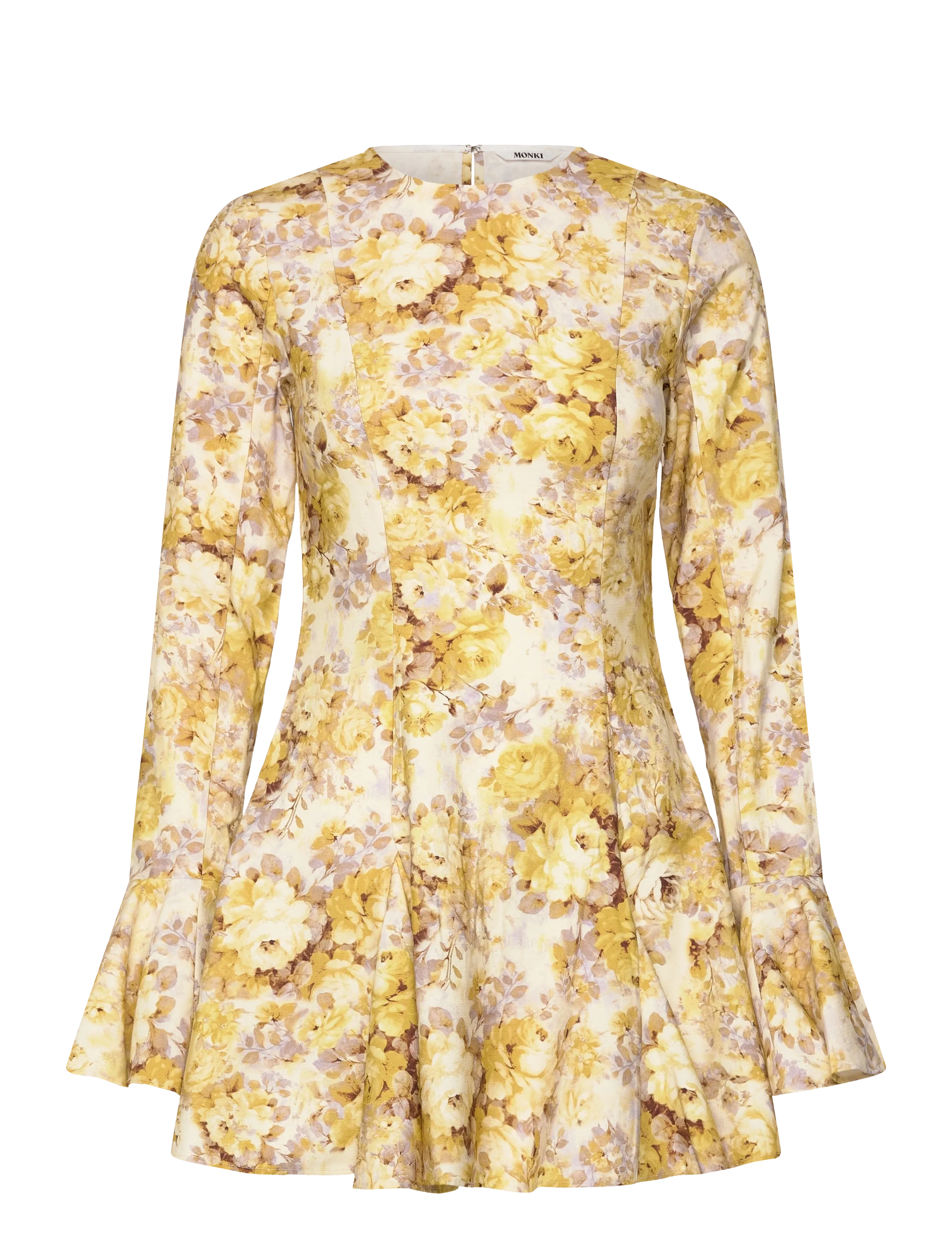 Monki Flounce dress - Uus - YELLOW DUSTY LIGHT / yellow