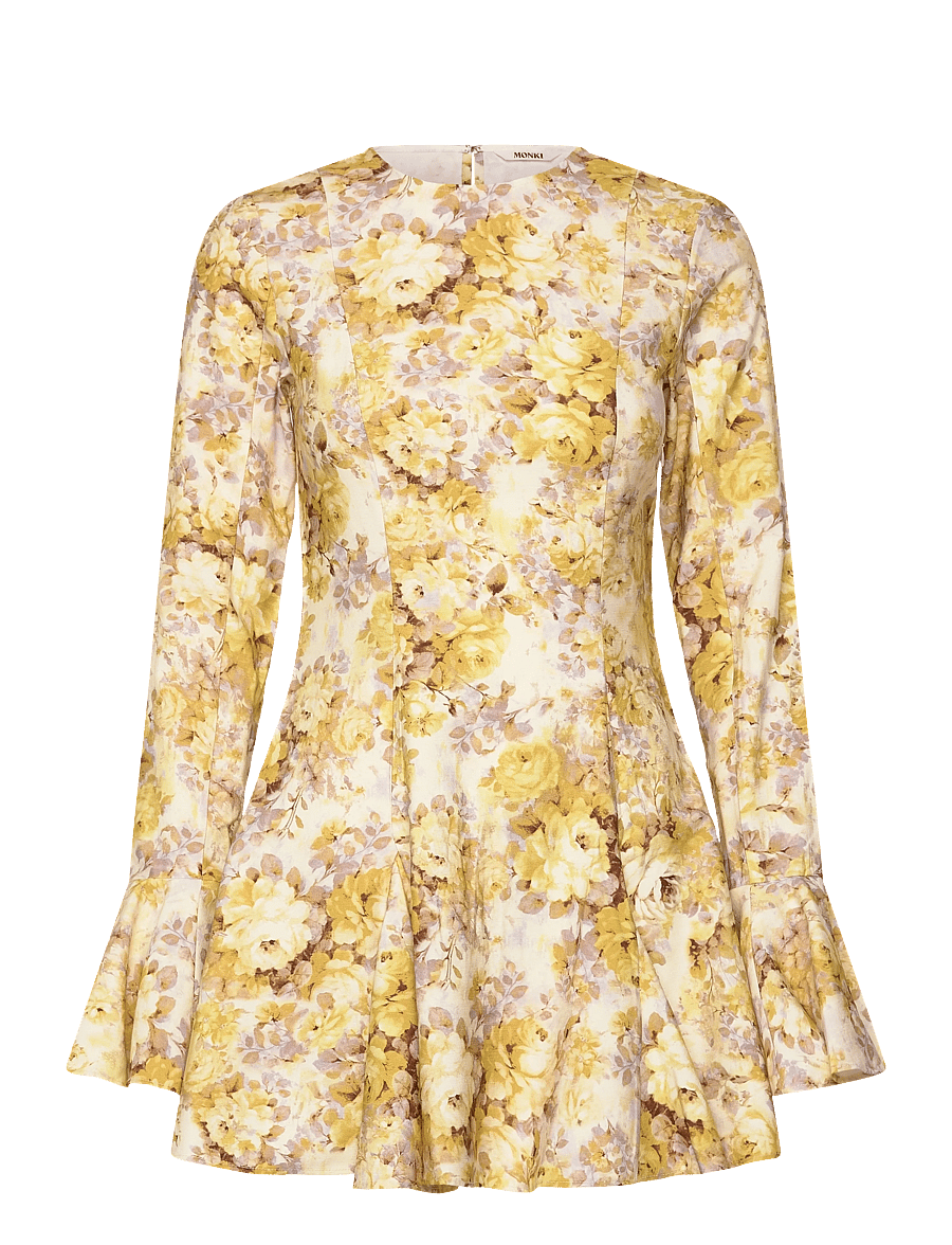 Monki - Flounce dress - sommerkjoler - yellow dusty light - 1