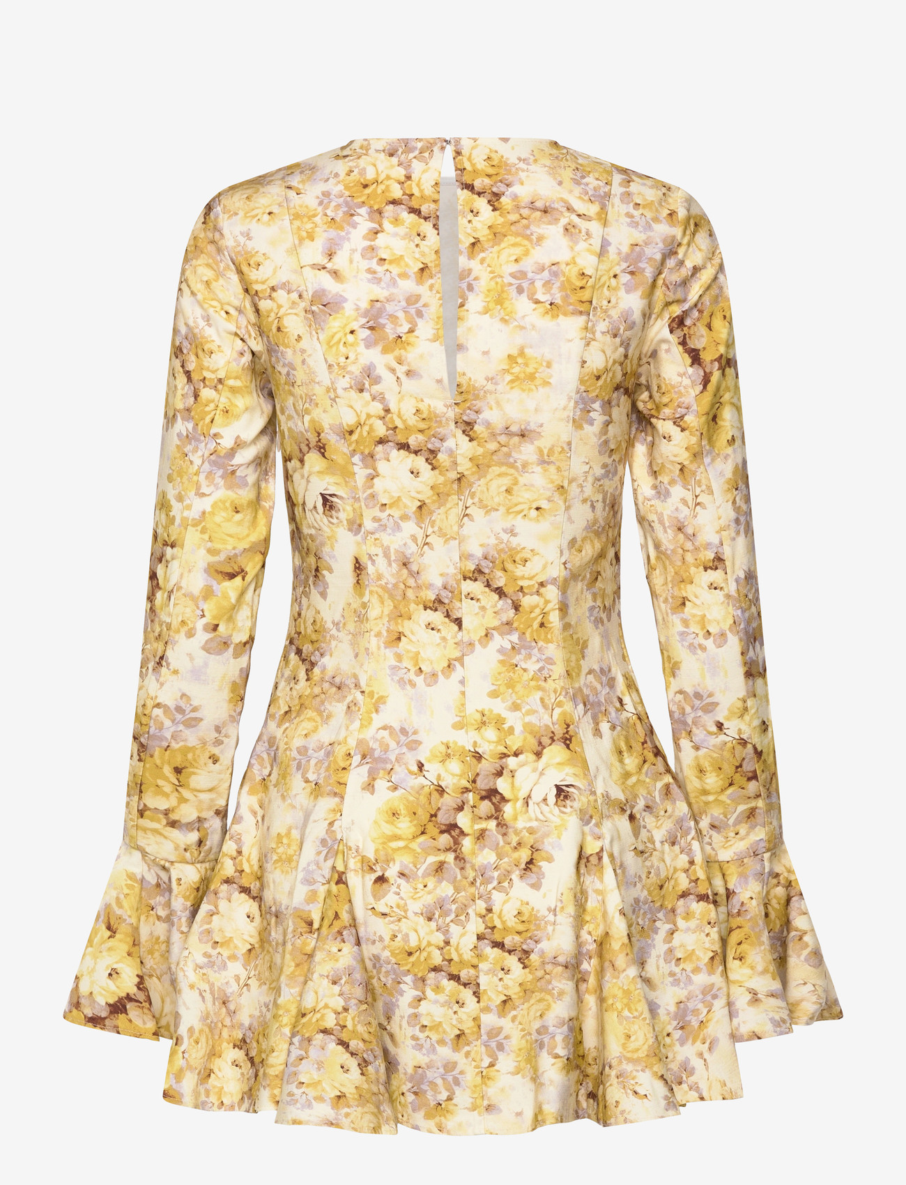 Monki - Flounce dress - sommarklänningar - yellow dusty light - 1