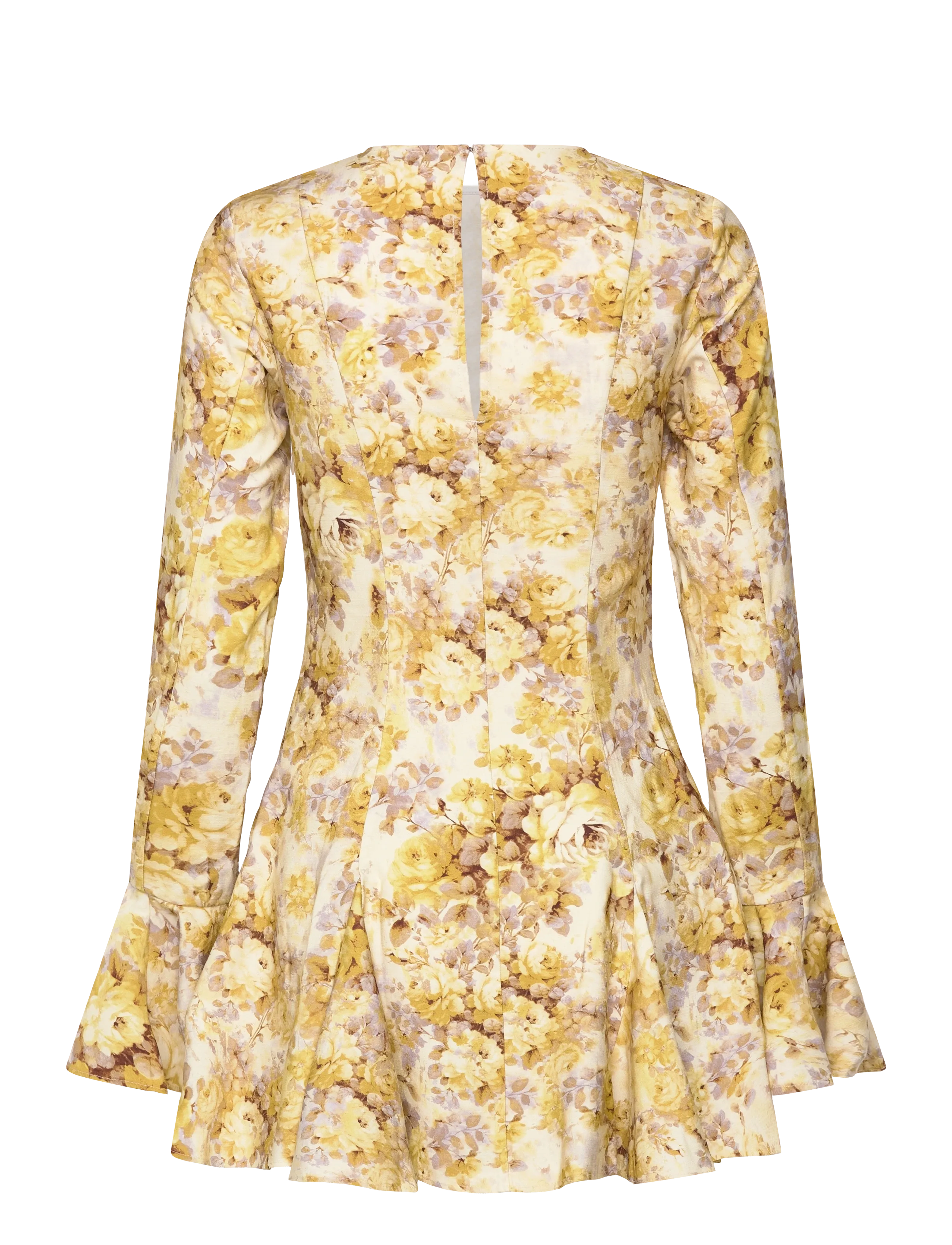 Monki - Flounce dress - kesämekot - yellow dusty light - 2