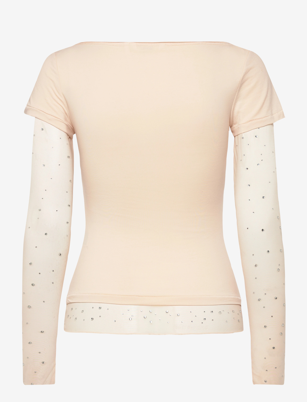 Monki - Double sleeve t-shirt - pitkähihaiset t-paidat - beige dusty light - 1