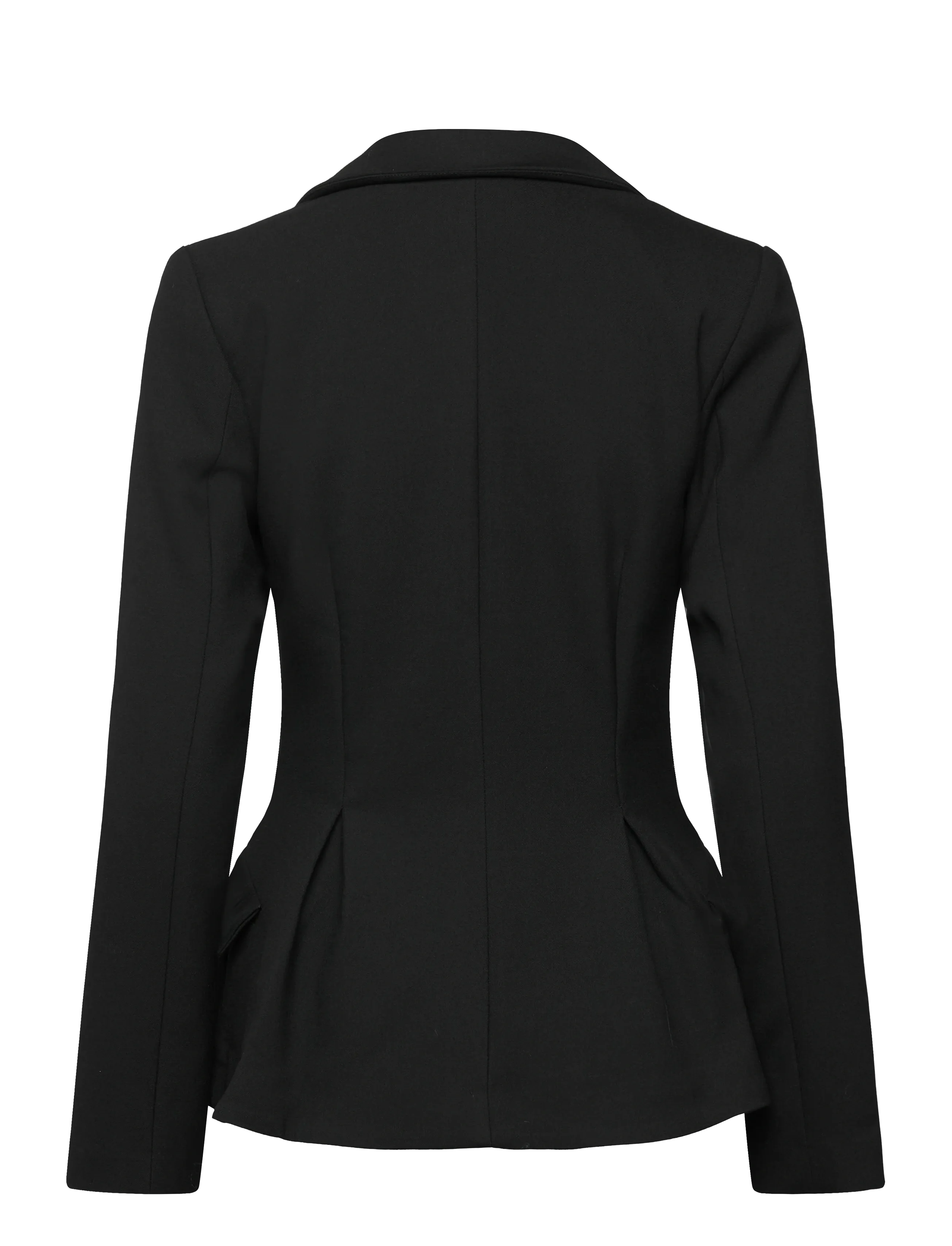 Monki - Fitted Single-Breasted Blazer - enkelknäppta kavajer - black dark - 1