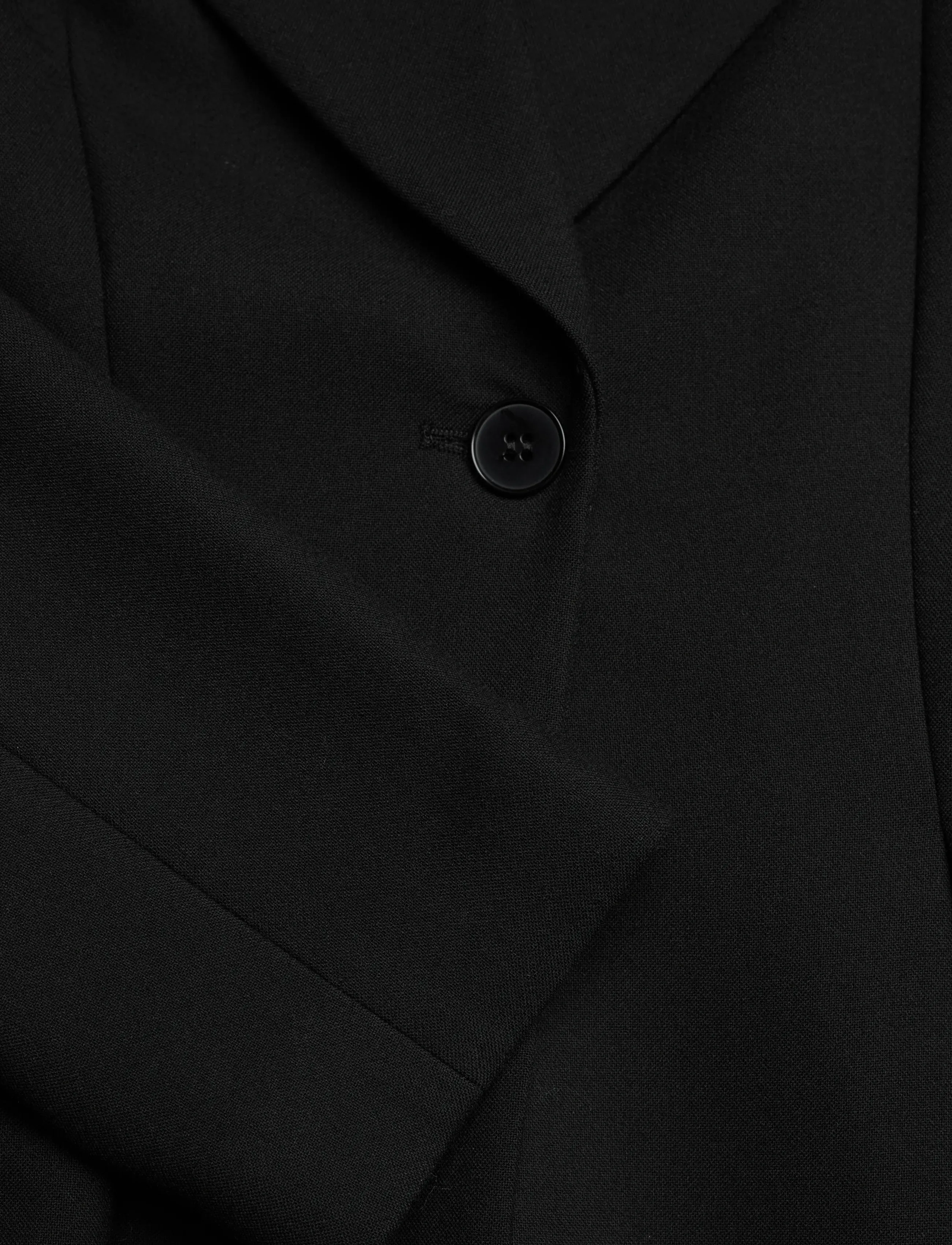 Monki - Fitted Single-Breasted Blazer - enkelknäppta kavajer - black dark - 3