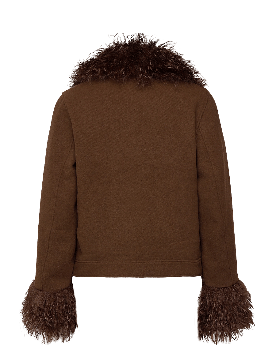 Monki - Hoodie jacket - talvejoped - brown dark - 1